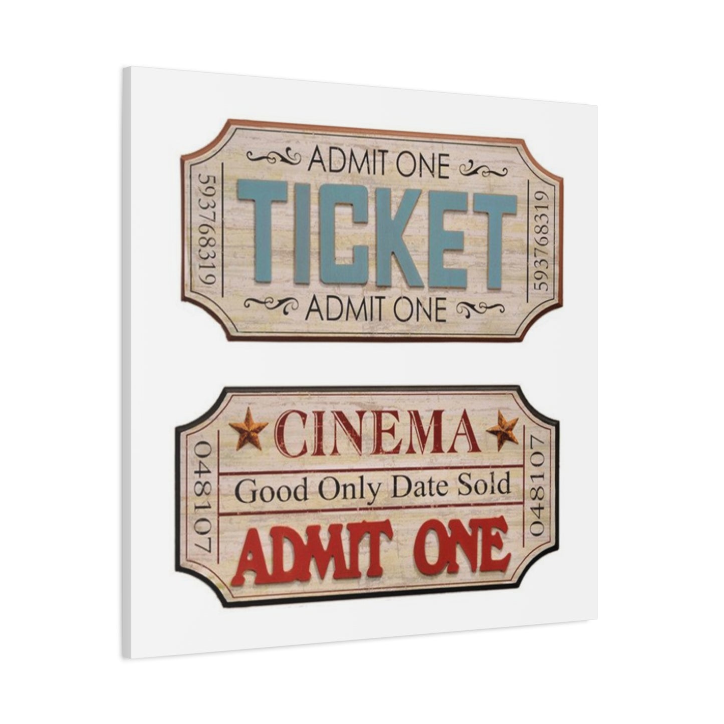 Admit One Cinema Wall Art & Canvas Prints