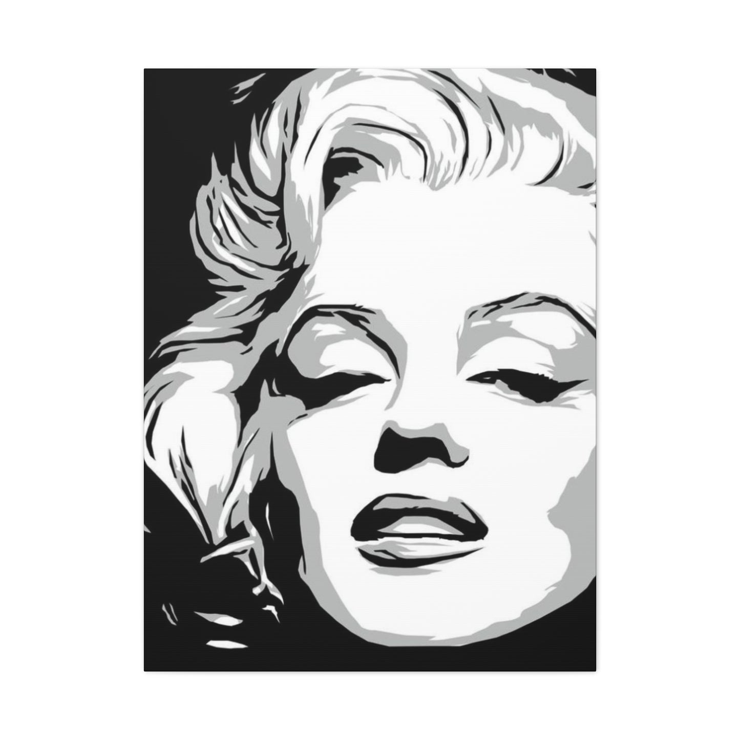 Monochrome Beautiful Marilyn Monroe Drawing Wall Art & Canvas Prints