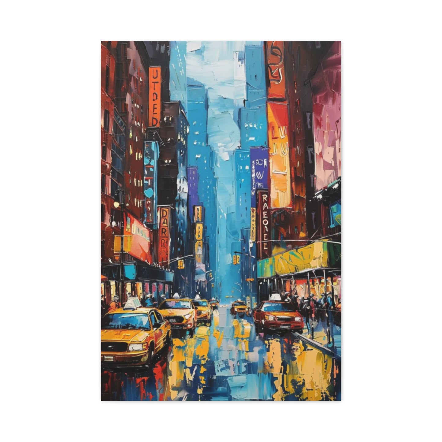 Rainy Streets Of New York City Skyline Wall Art & Canvas Prints