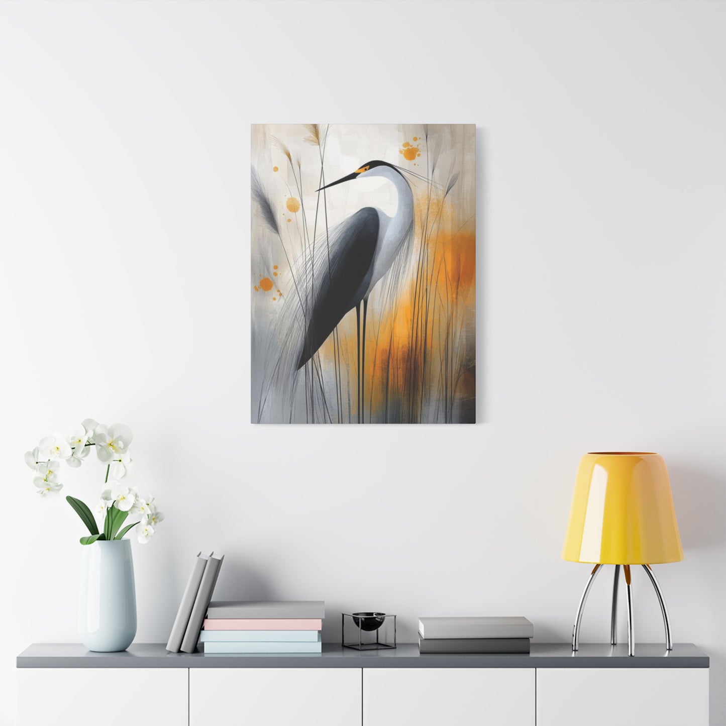 Beautiful Herons Drawing Wall Art & Canvas Prints