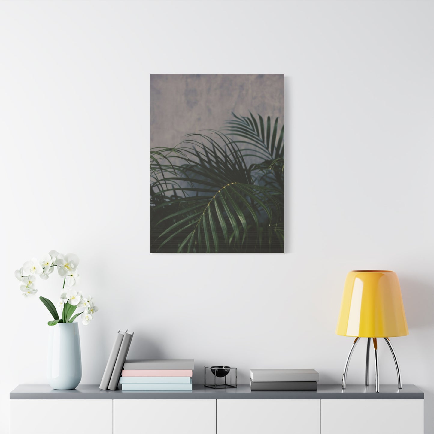 Leaves Of Palm Tree At Night Wall Art & Canvas Prints