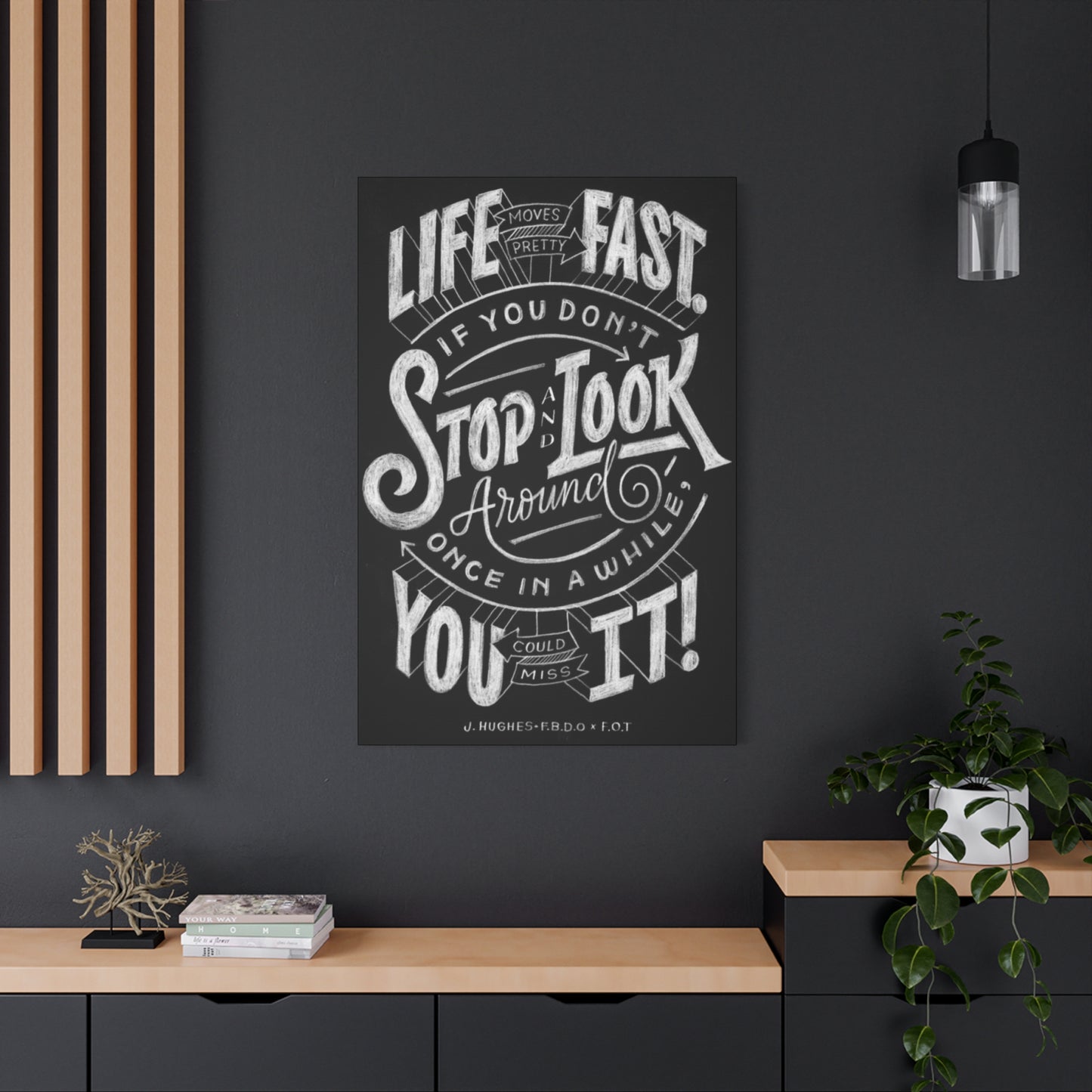 Stop Look Chalkboard Wall Art & Canvas Prints