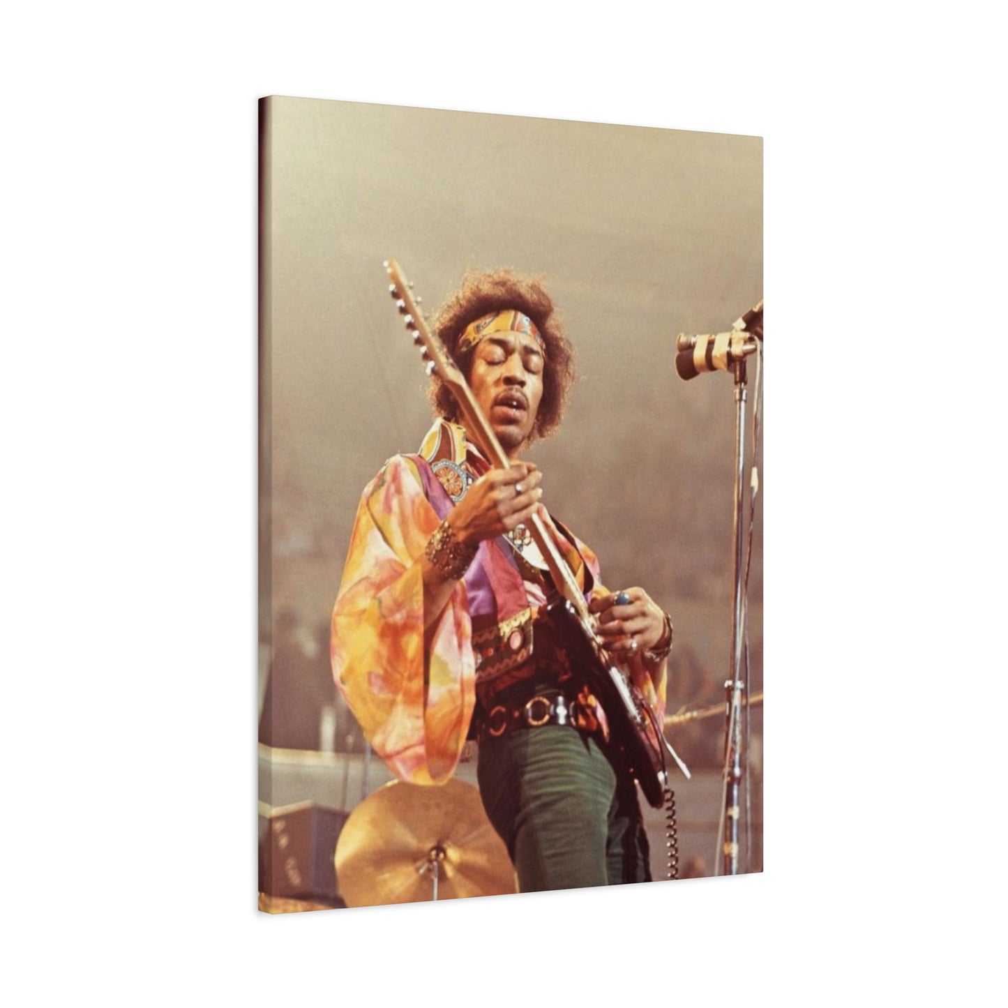 Jimi Hendrix Playing Instrument Wall Art & Canvas Prints