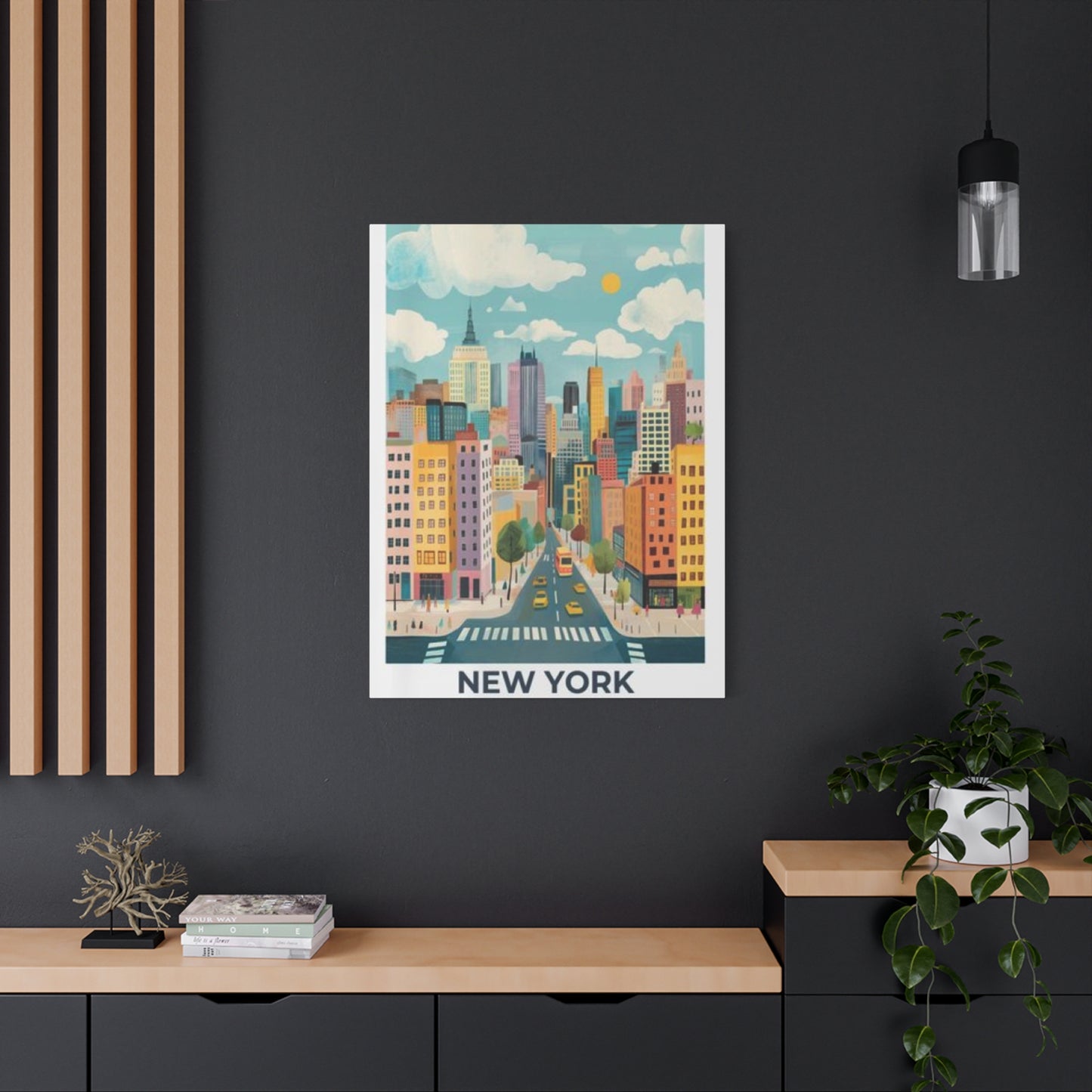 Painting Of New York Streets NYC Skyline Wall Art & Canvas Prints