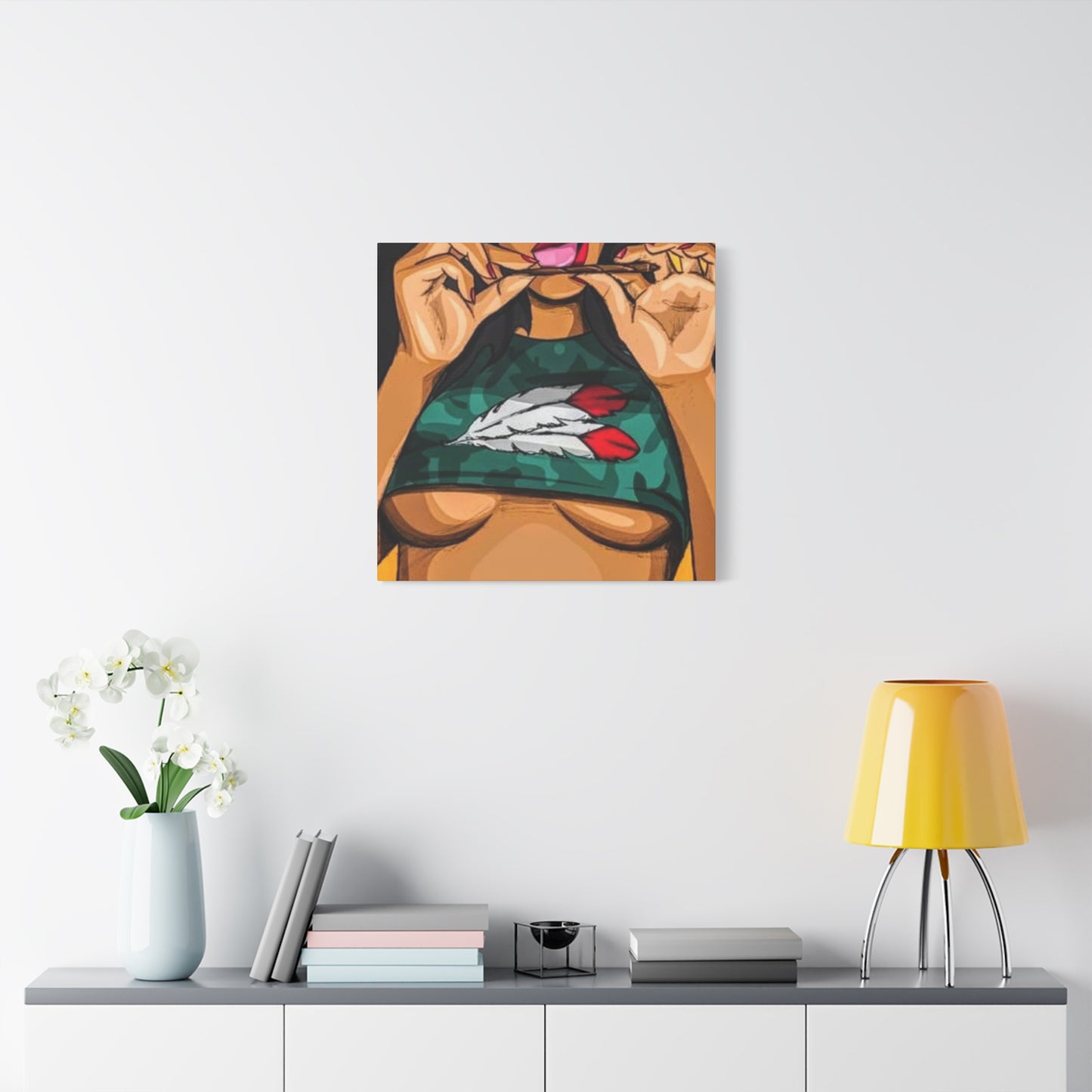 Women With Joint Marijuana Wall Art & Canvas Prints