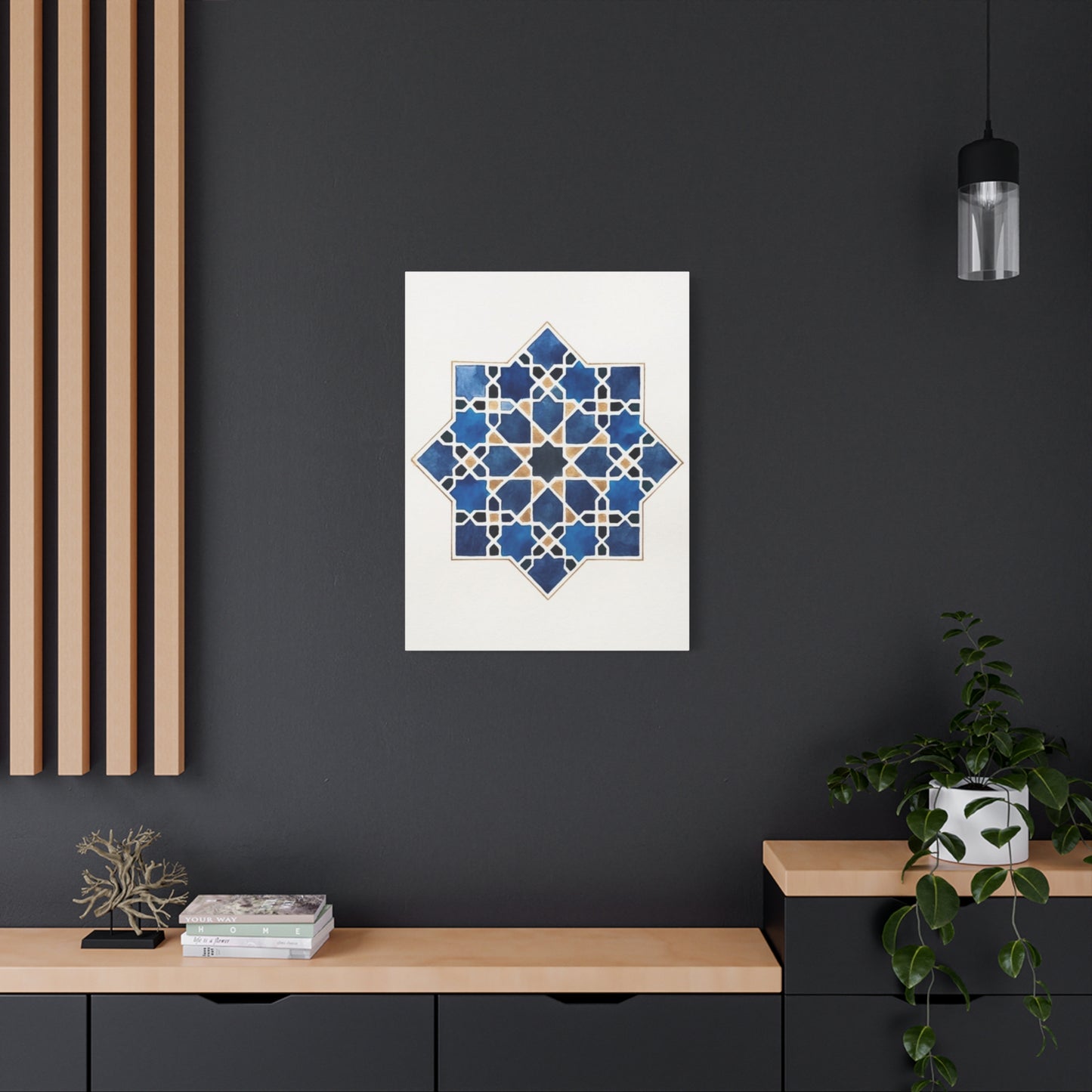 Blue Pattern Moroccan Wall Art & Canvas Prints