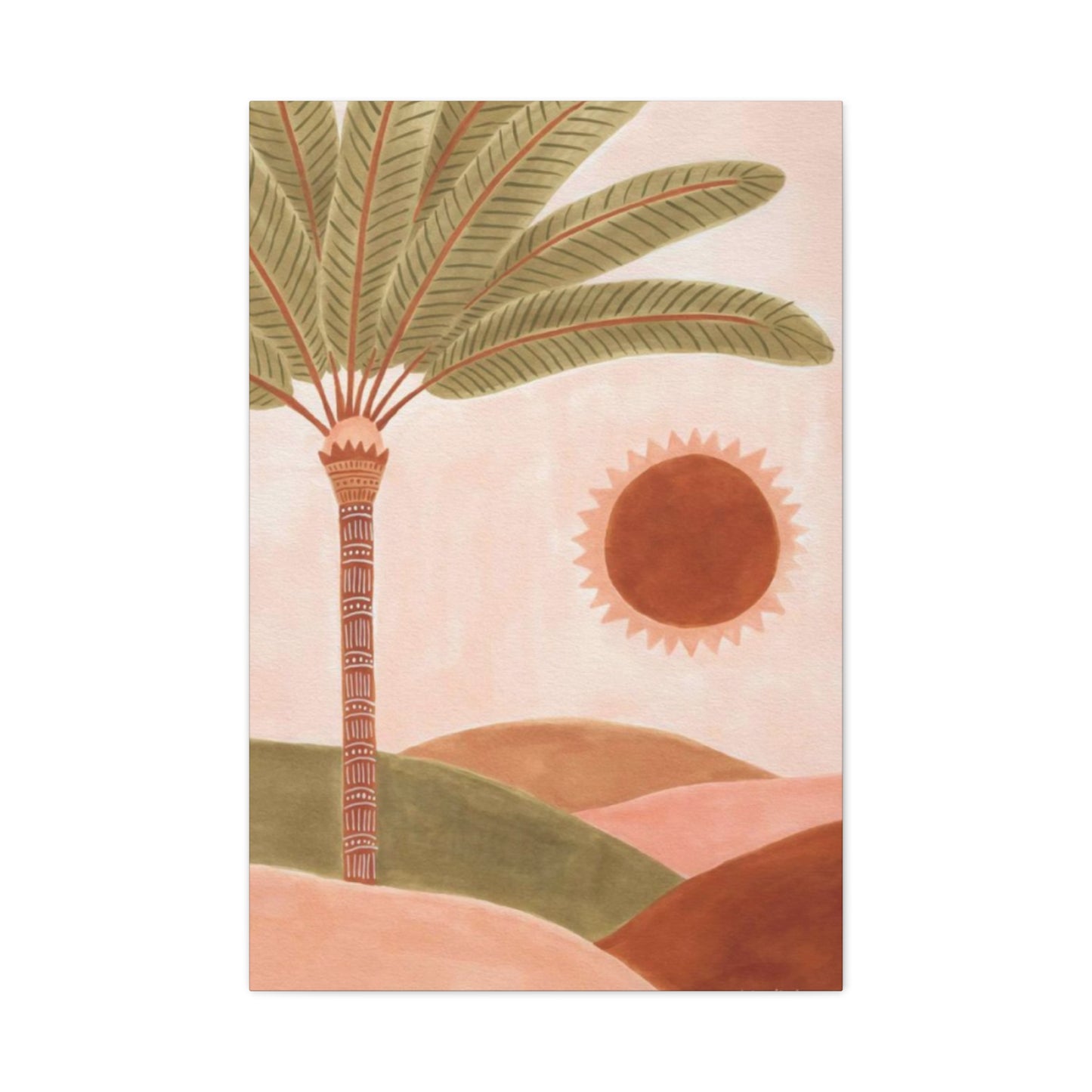 Decorated Deserted Palm Tree Painting Wall Art & Canvas Prints