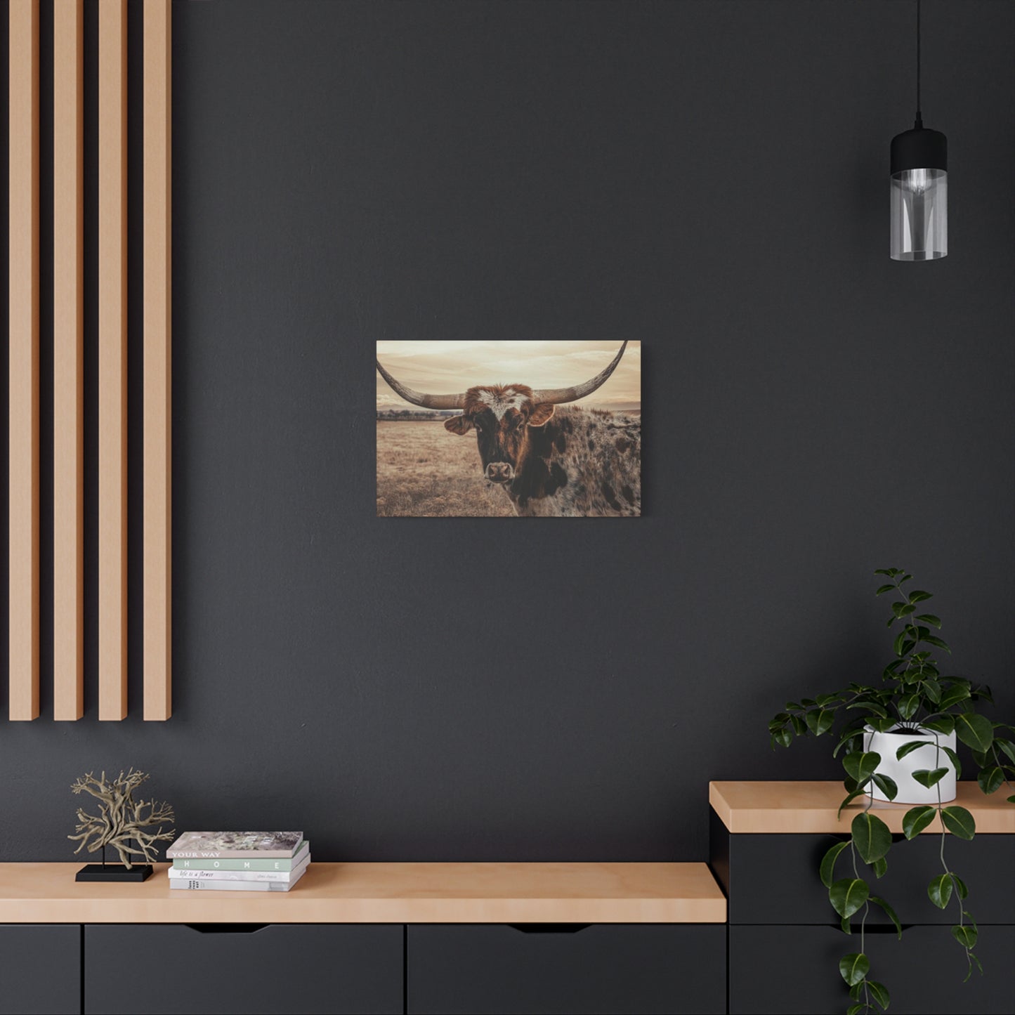 Wild Straight Long Horn Wall Art & Canvas Prints