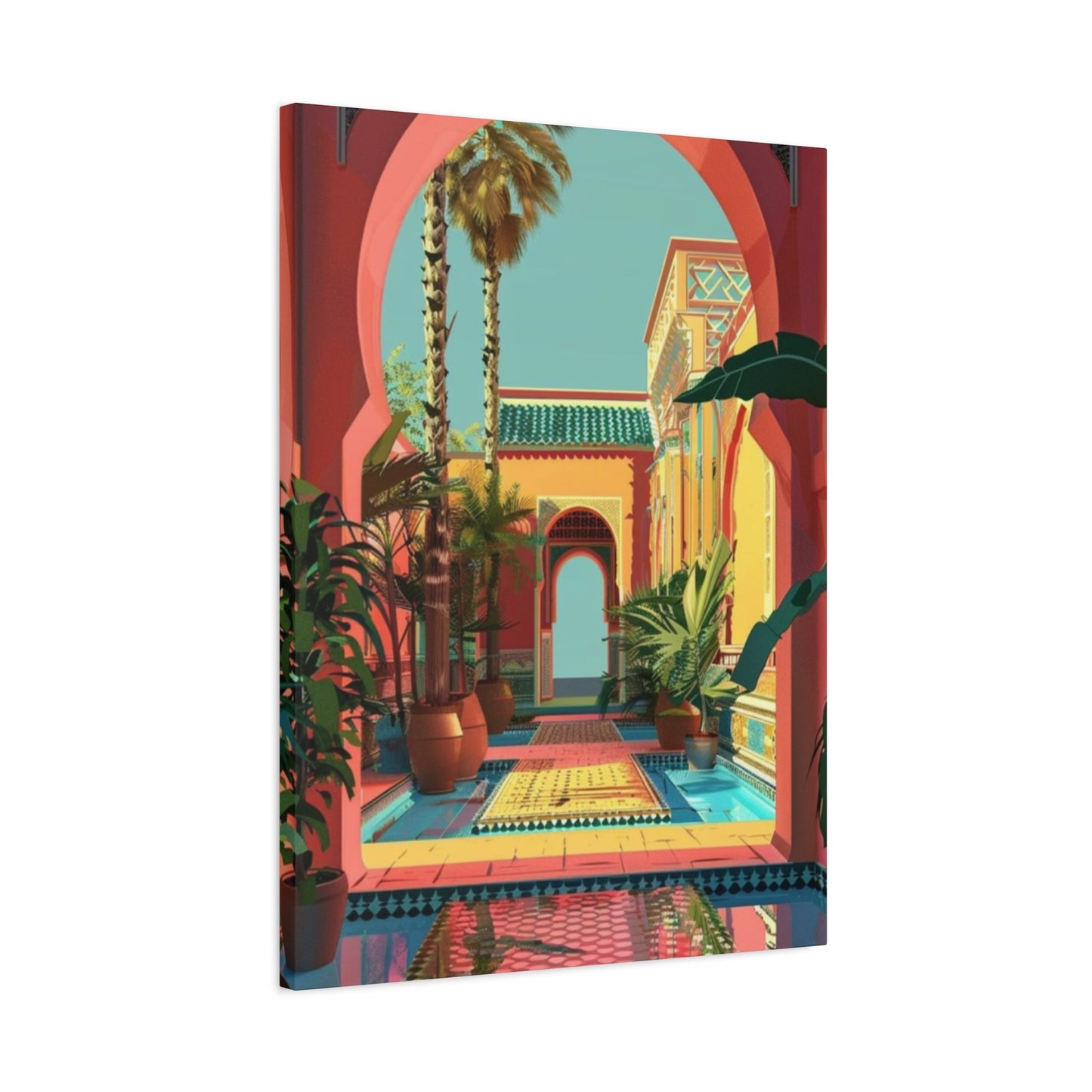 Red & Yellow Architecture in Moroccan Wall Art & Canvas Prints