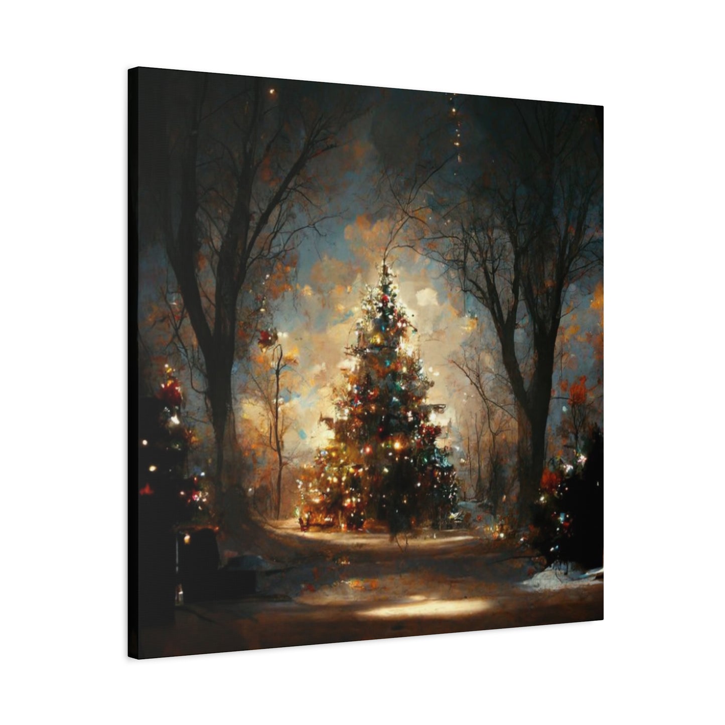 Lighted Christmas Tree Wall Art & Canvas Prints