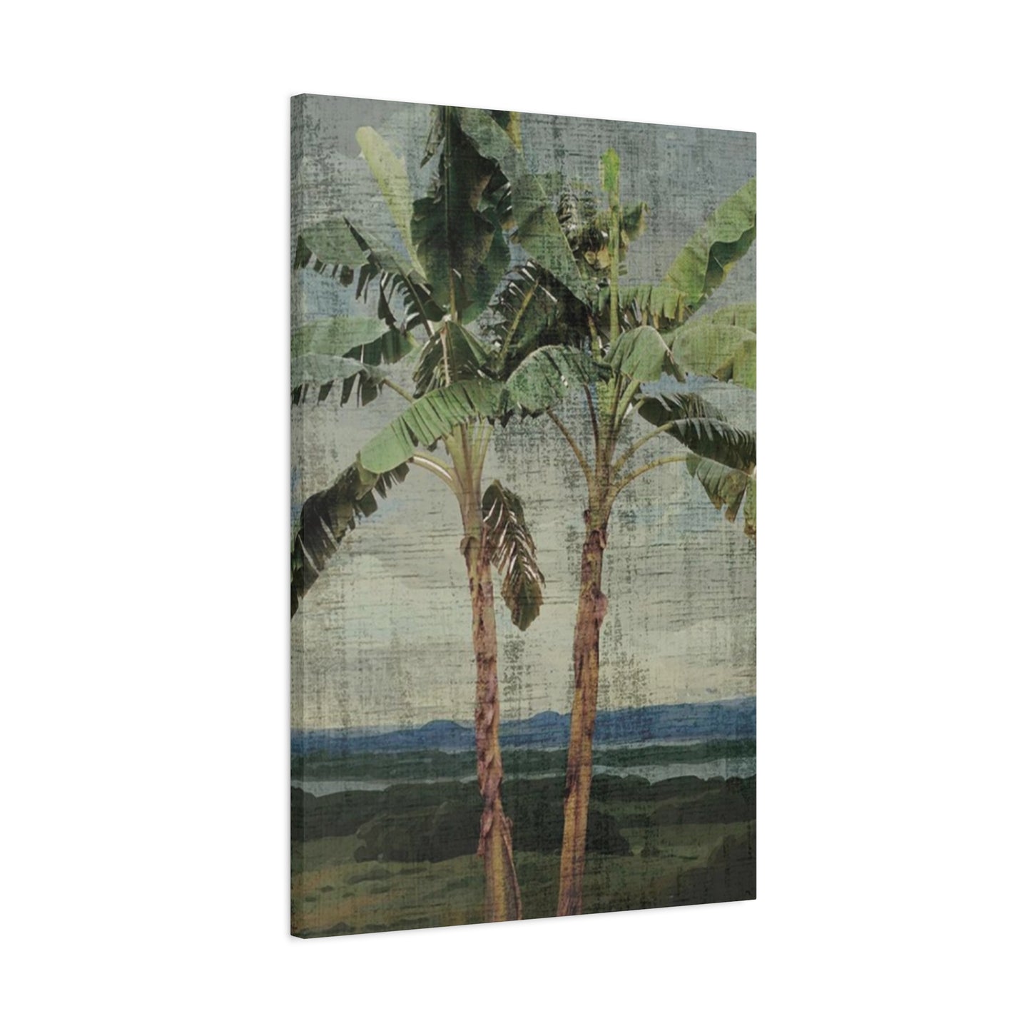 Two Palm Tree On The Beach Wall Art & Canvas Prints