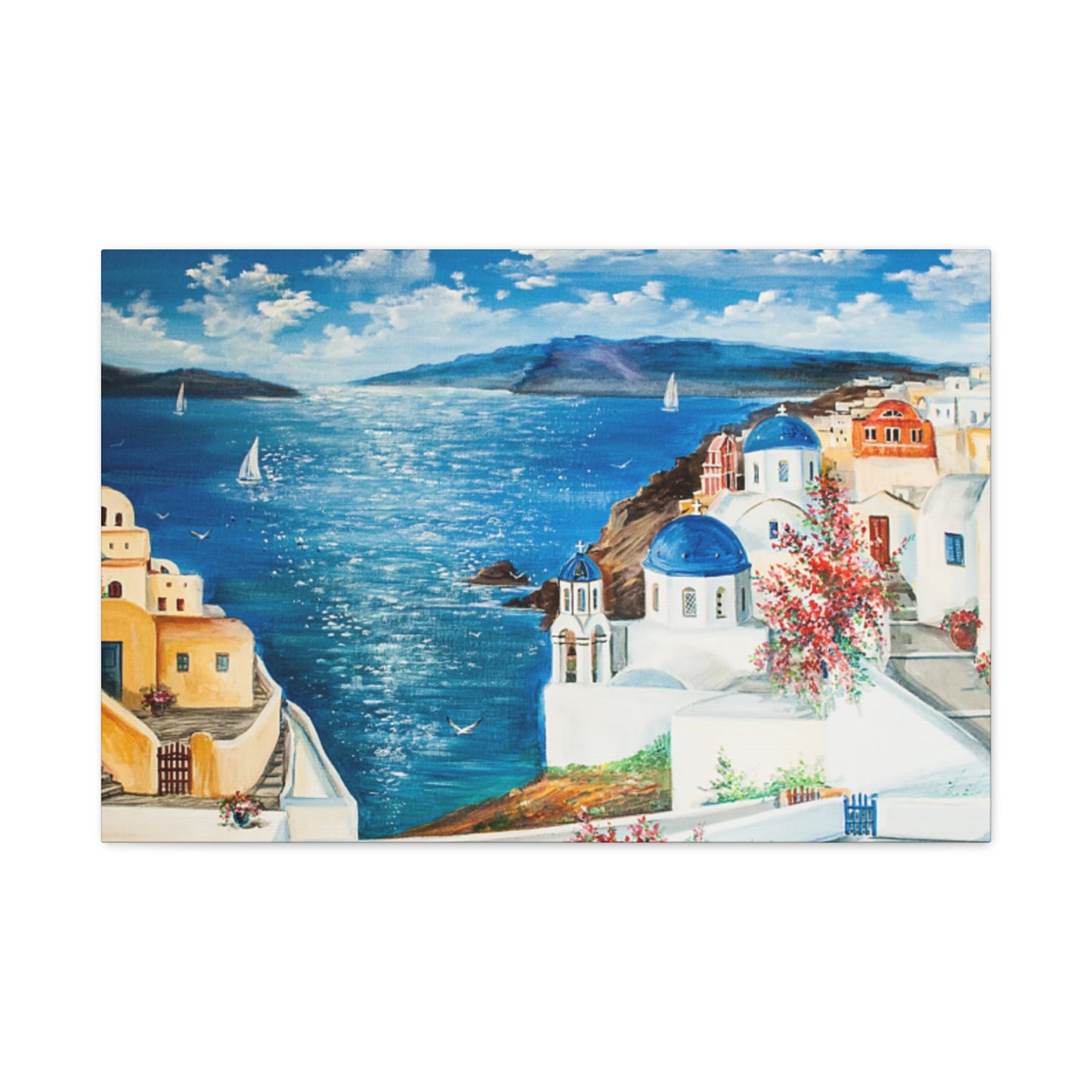 Greece Sea Painting Wall Art & Canvas Prints