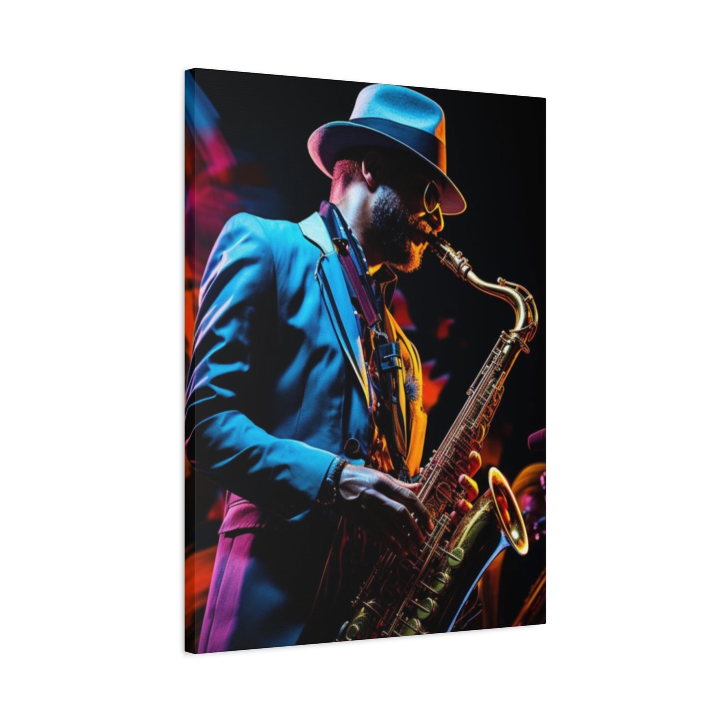 Artist With Saxophone Jazz Wall Art & Canvas Prints