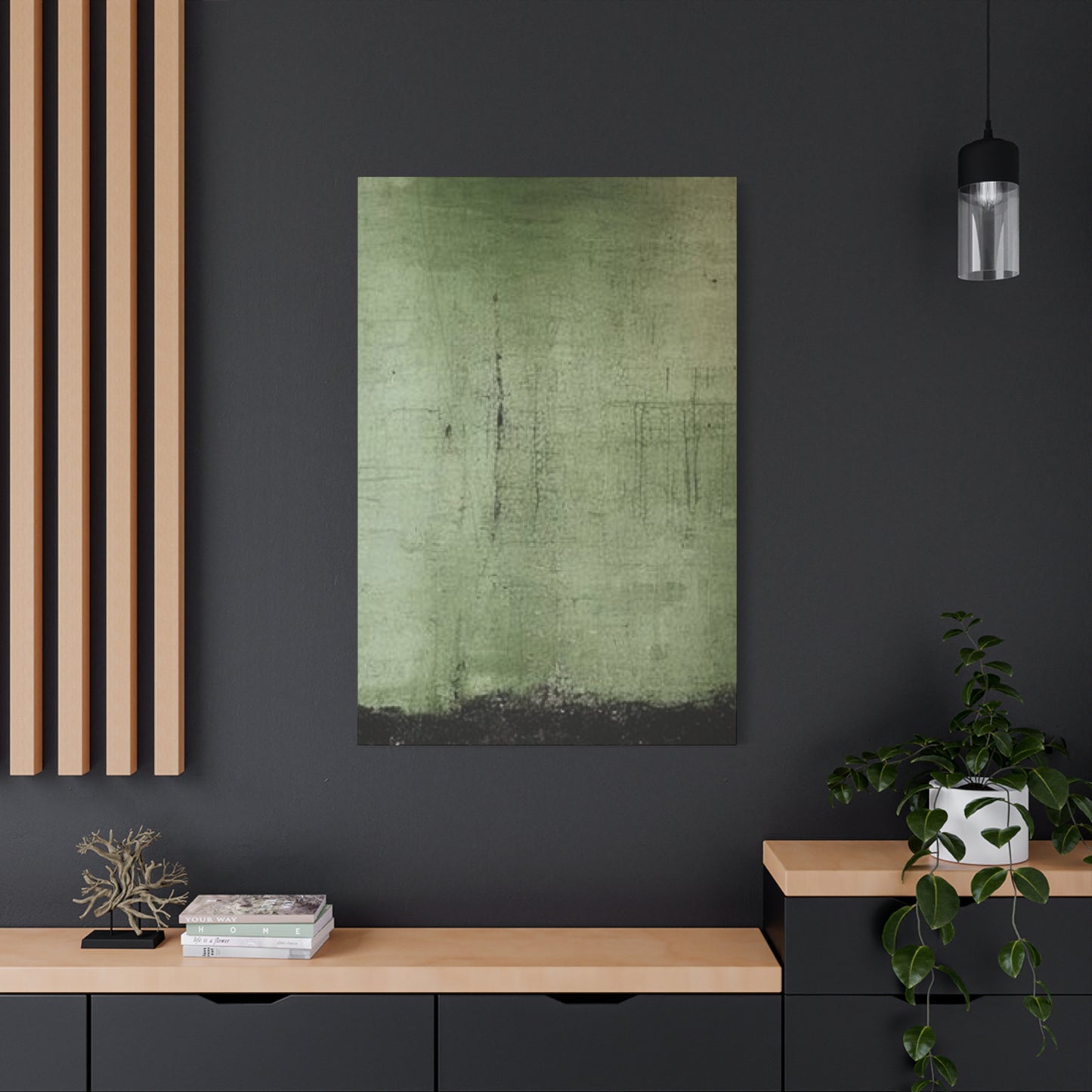 Wall With Olive Green Color Wall Art & Canvas Prints