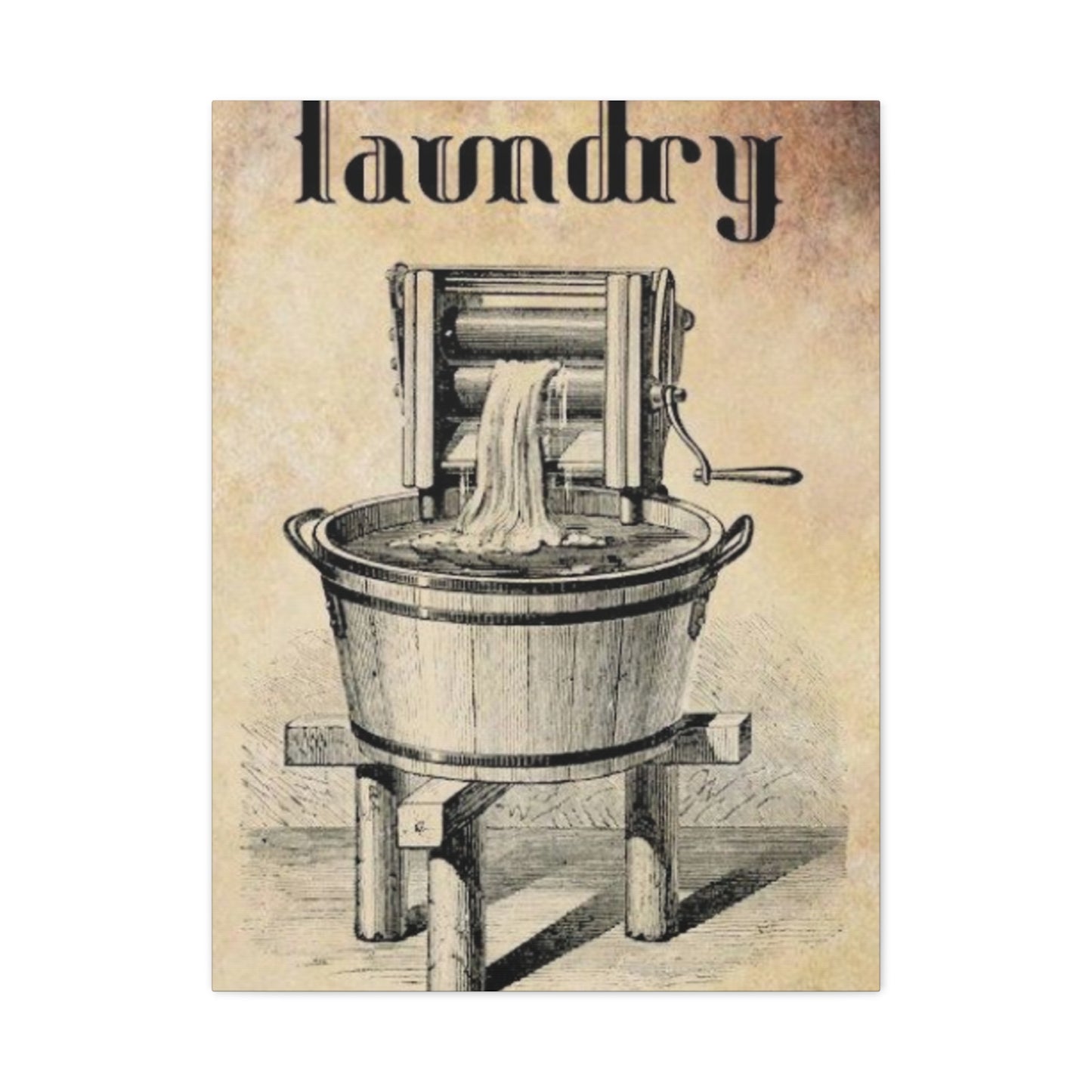 Vintage Washer Poster Laundry Wall Art & Canvas Prints