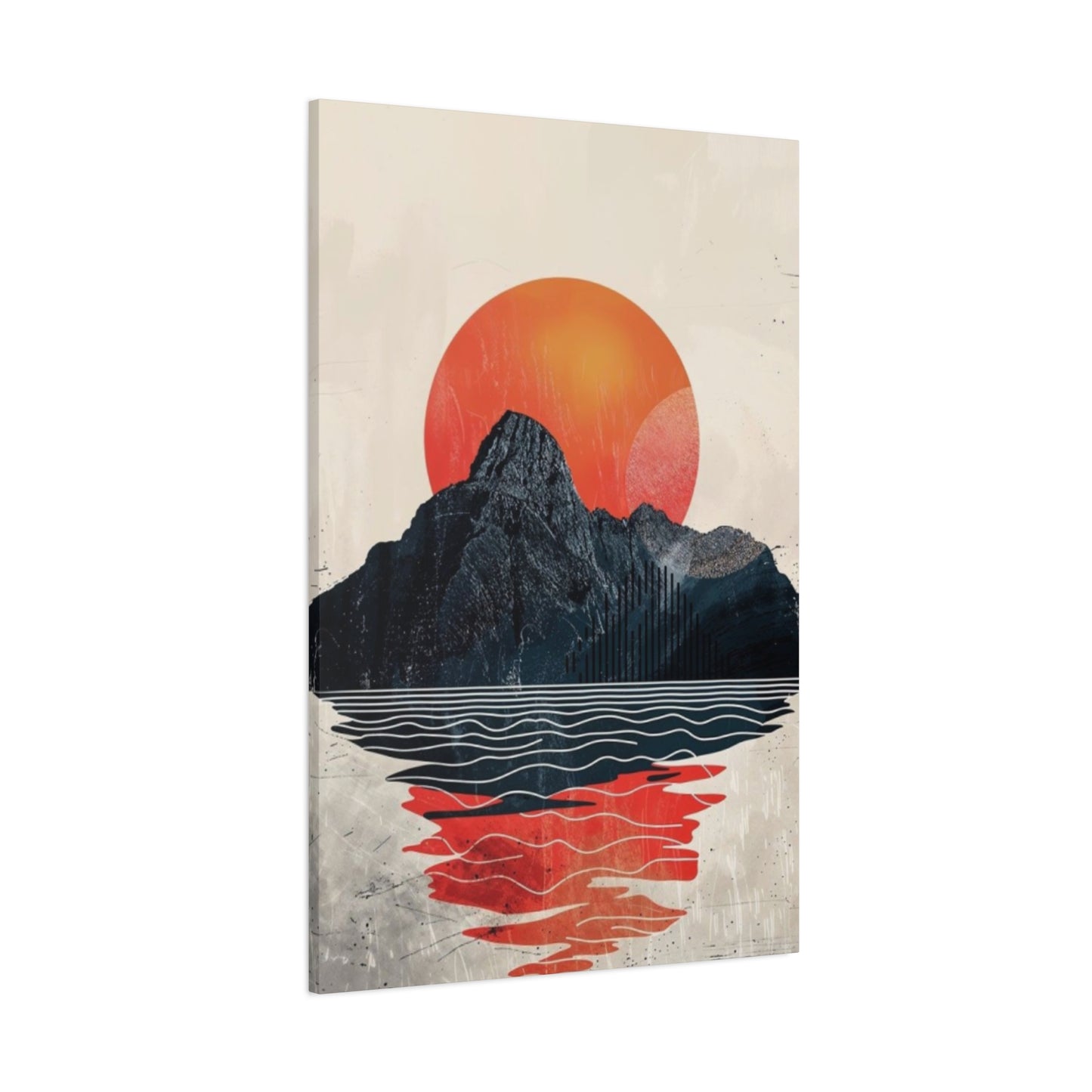 Sunset In Mountains Modernism Wall Art & Canvas Prints