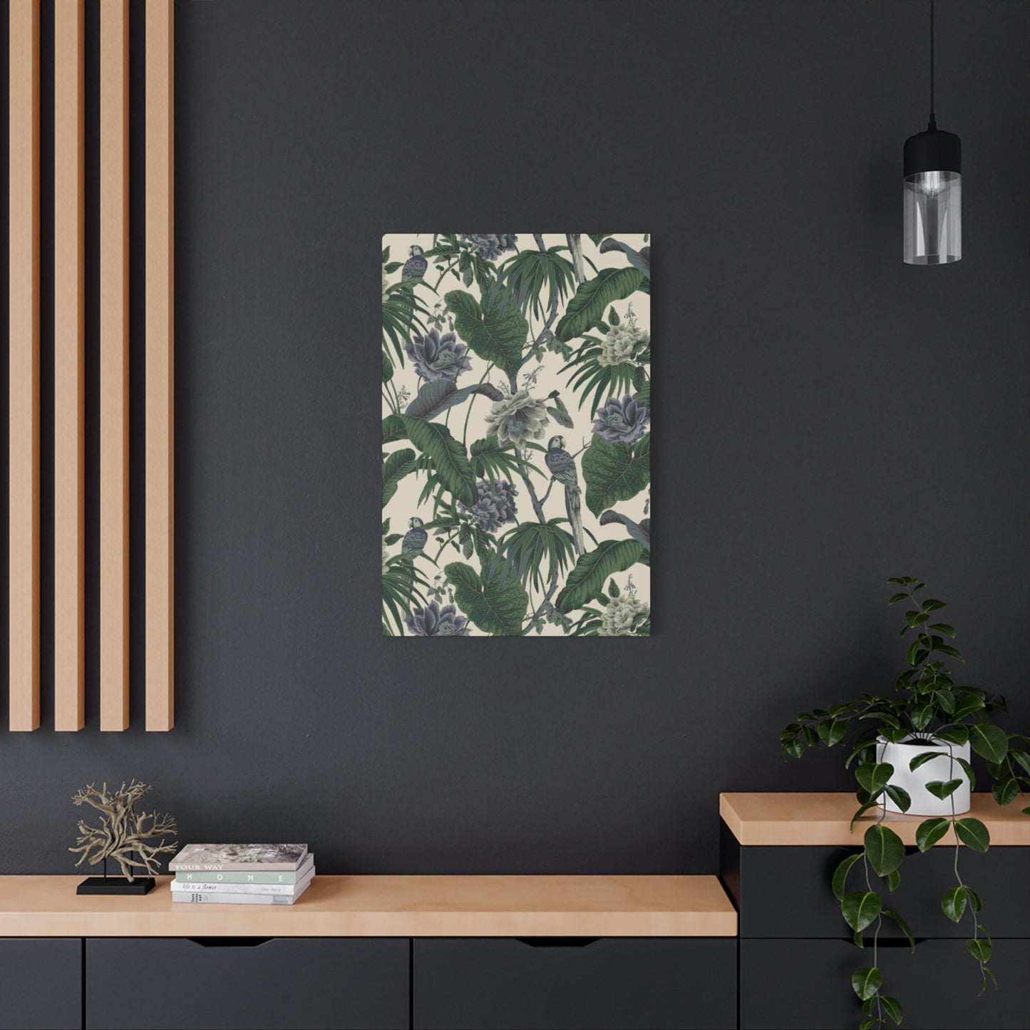 Palm Tree & Flowers In Wildlife Wall Art & Canvas Prints