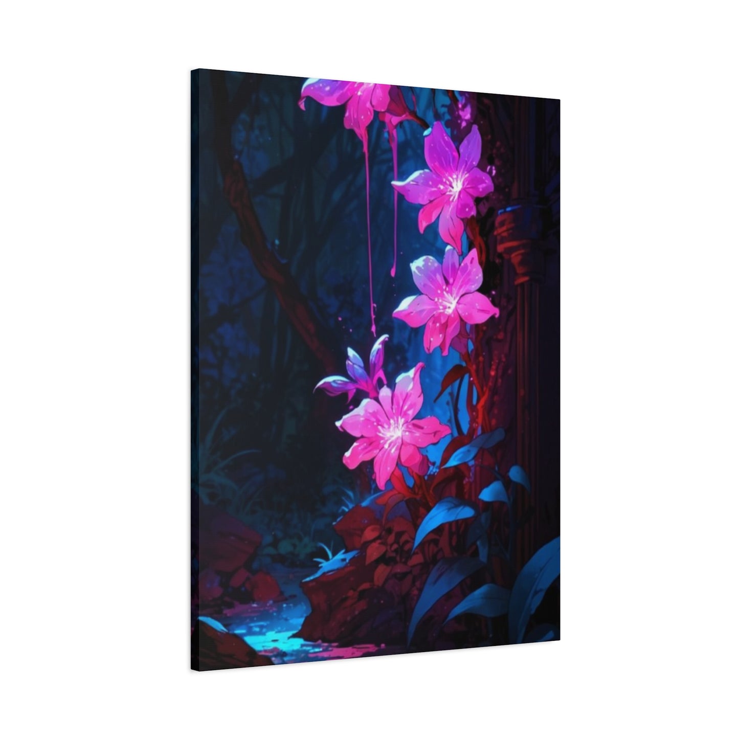 Pink Glowing Flower Wall Art & Canvas Prints