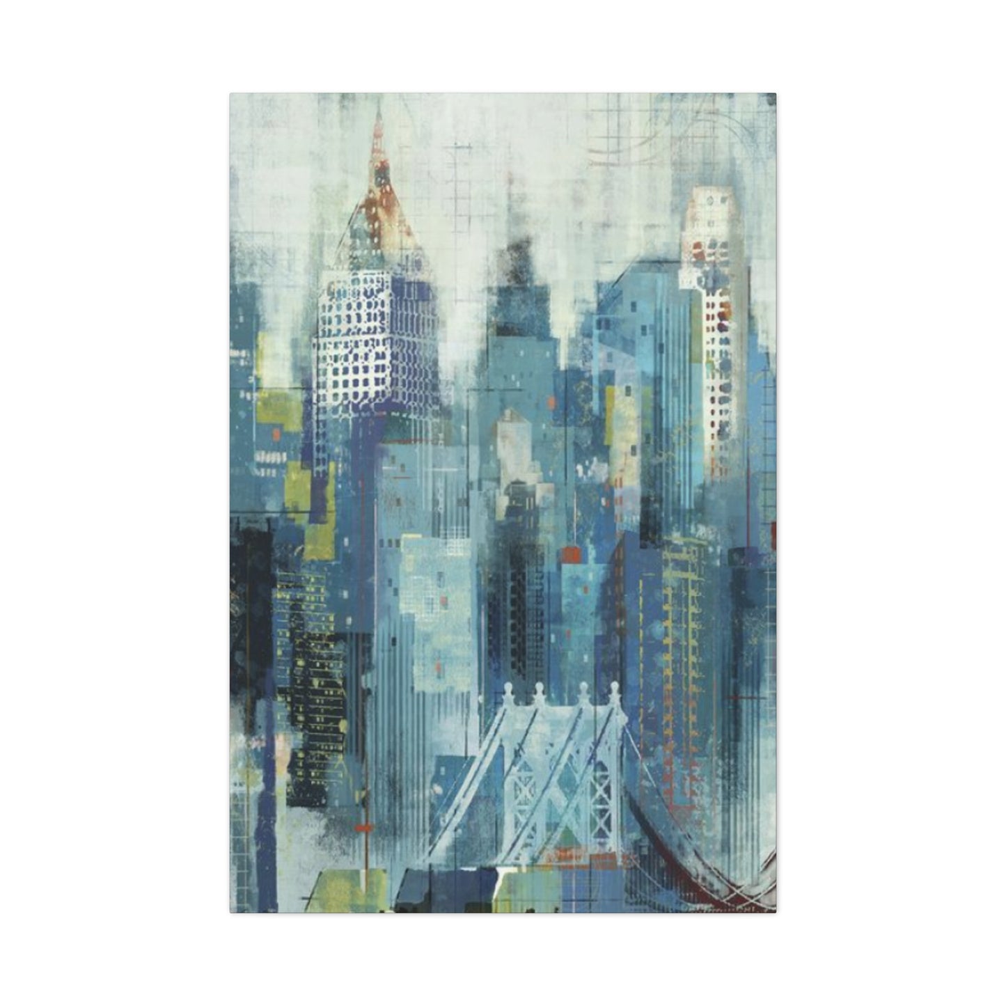 Manhattan City Skyline Painting NYC Skyline Wall Art & Canvas Prints