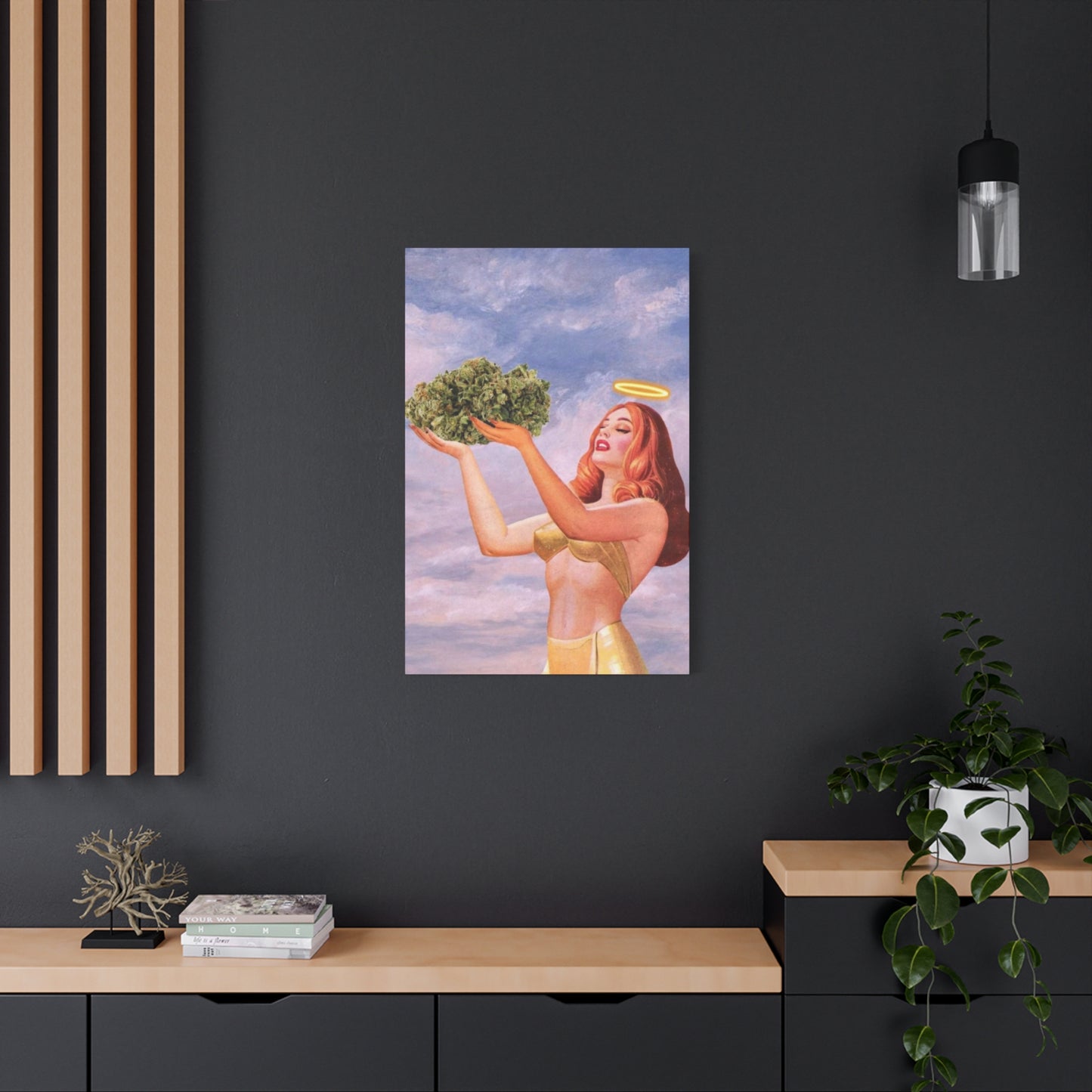 Angel With Joint Marijuana Wall Art & Canvas Prints