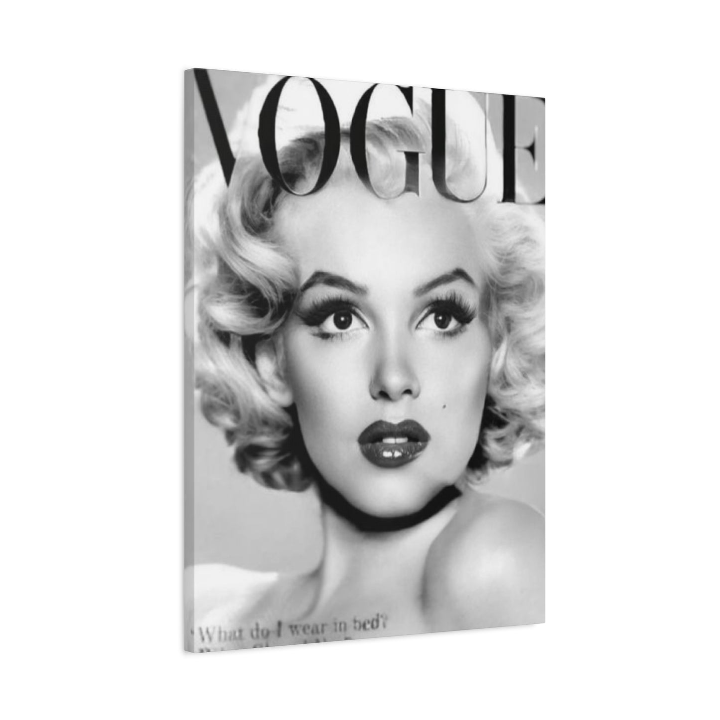 Monochrome Beautiful Face Of Marilyn Monroe On Vogue Wall Art & Canvas Prints