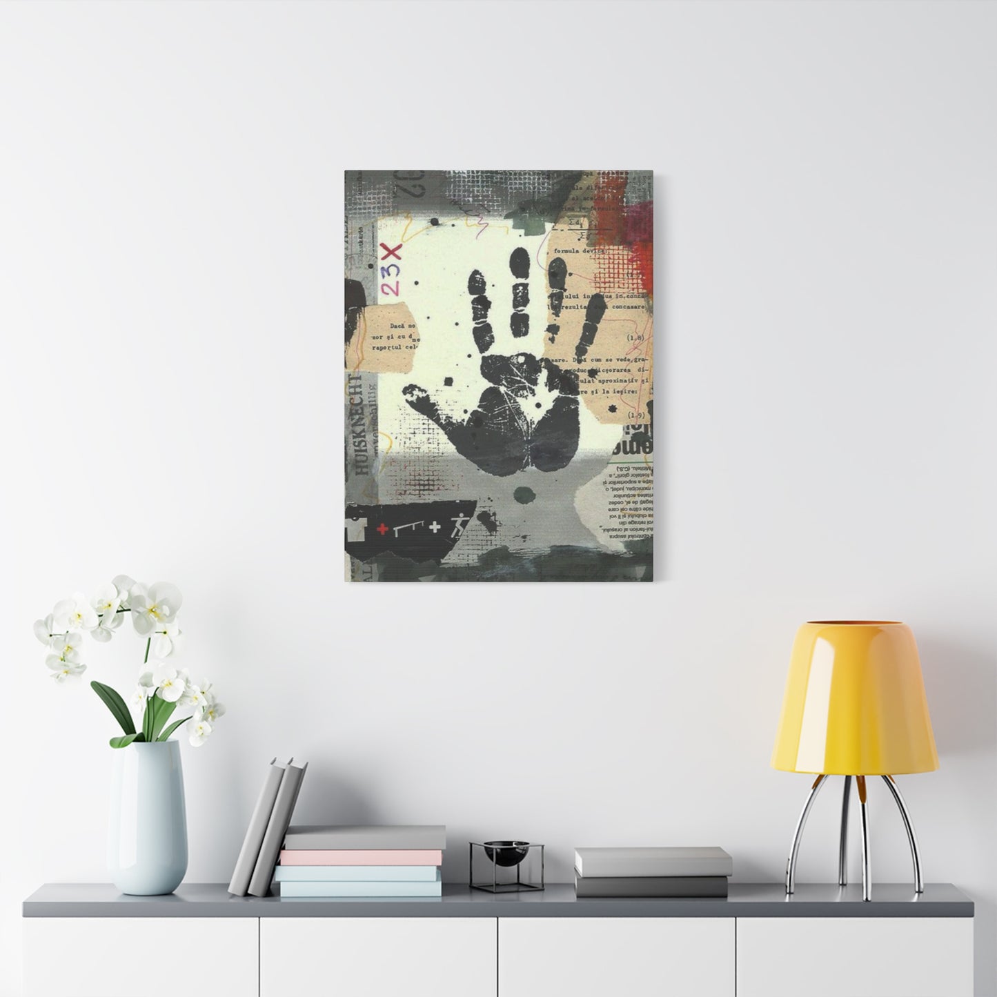 Handprint Abstract Mixed Media Wall Art & Canvas Prints