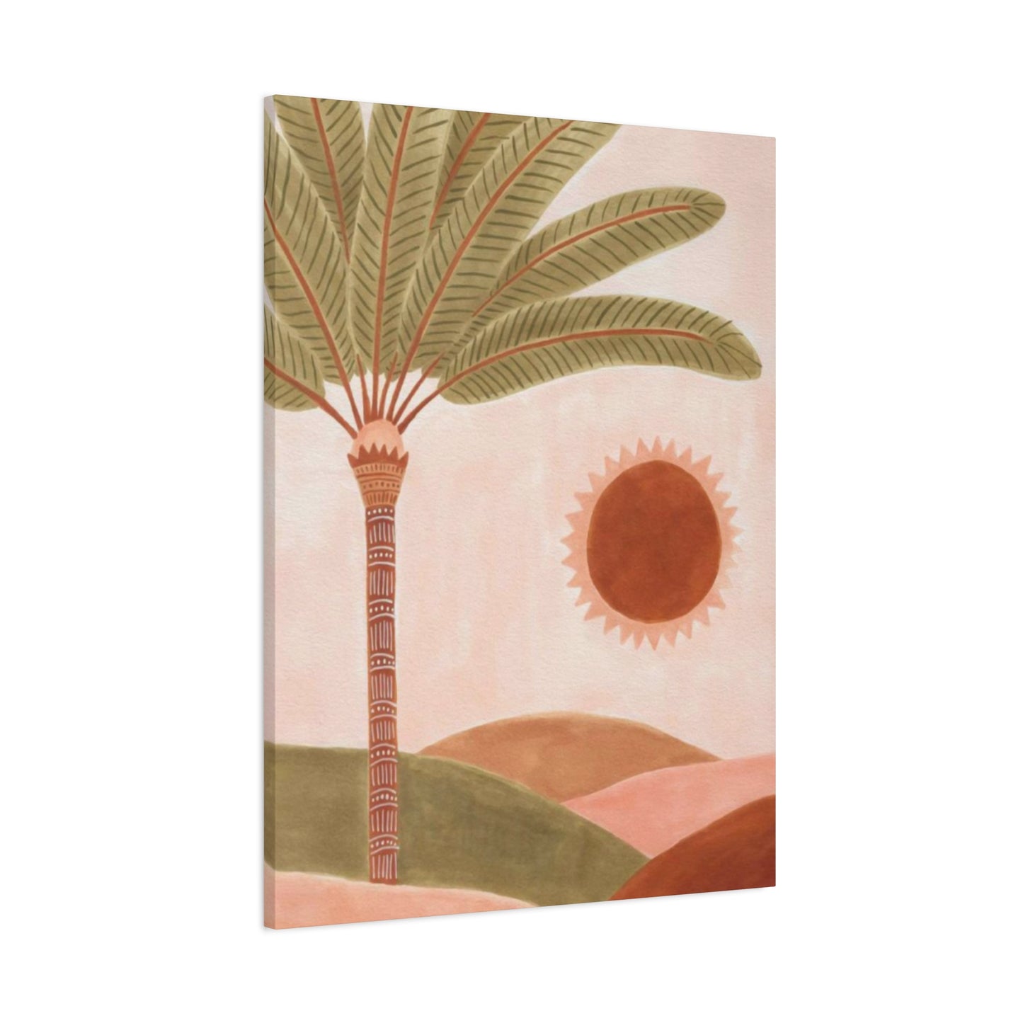 Decorated Deserted Palm Tree Painting Wall Art & Canvas Prints