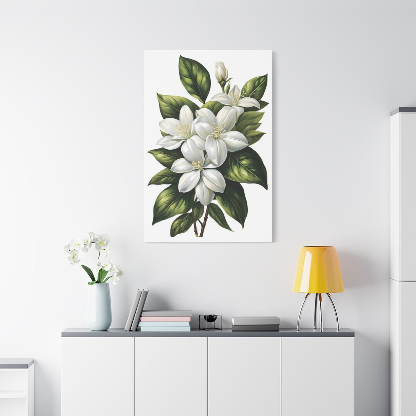 Beautiful White Magnolia Flower Painting Wall Art & Canvas Prints