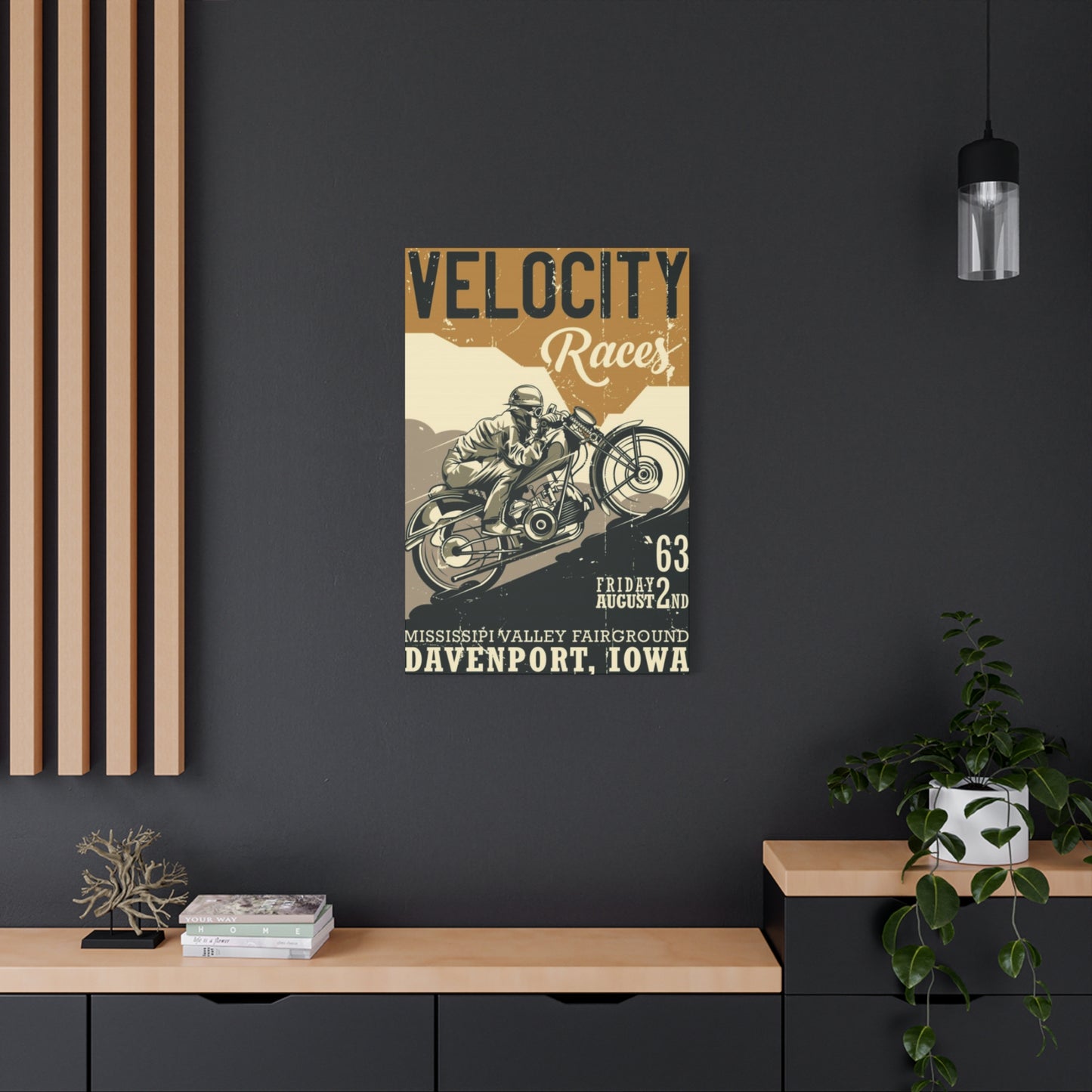 Velocity Races Motorcycle Wall Art & Canvas Prints