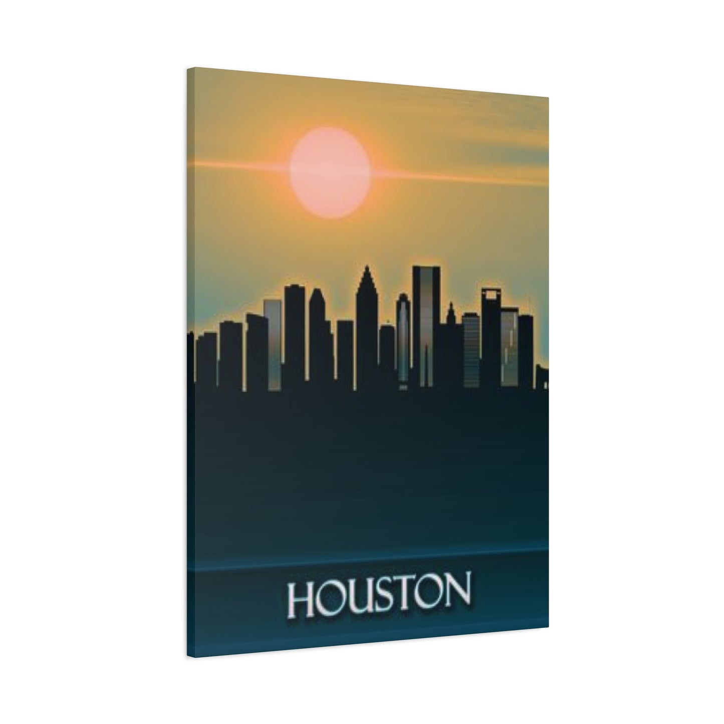 Aesthetic Sunset Houston Skyline Wall Art & Canvas Prints