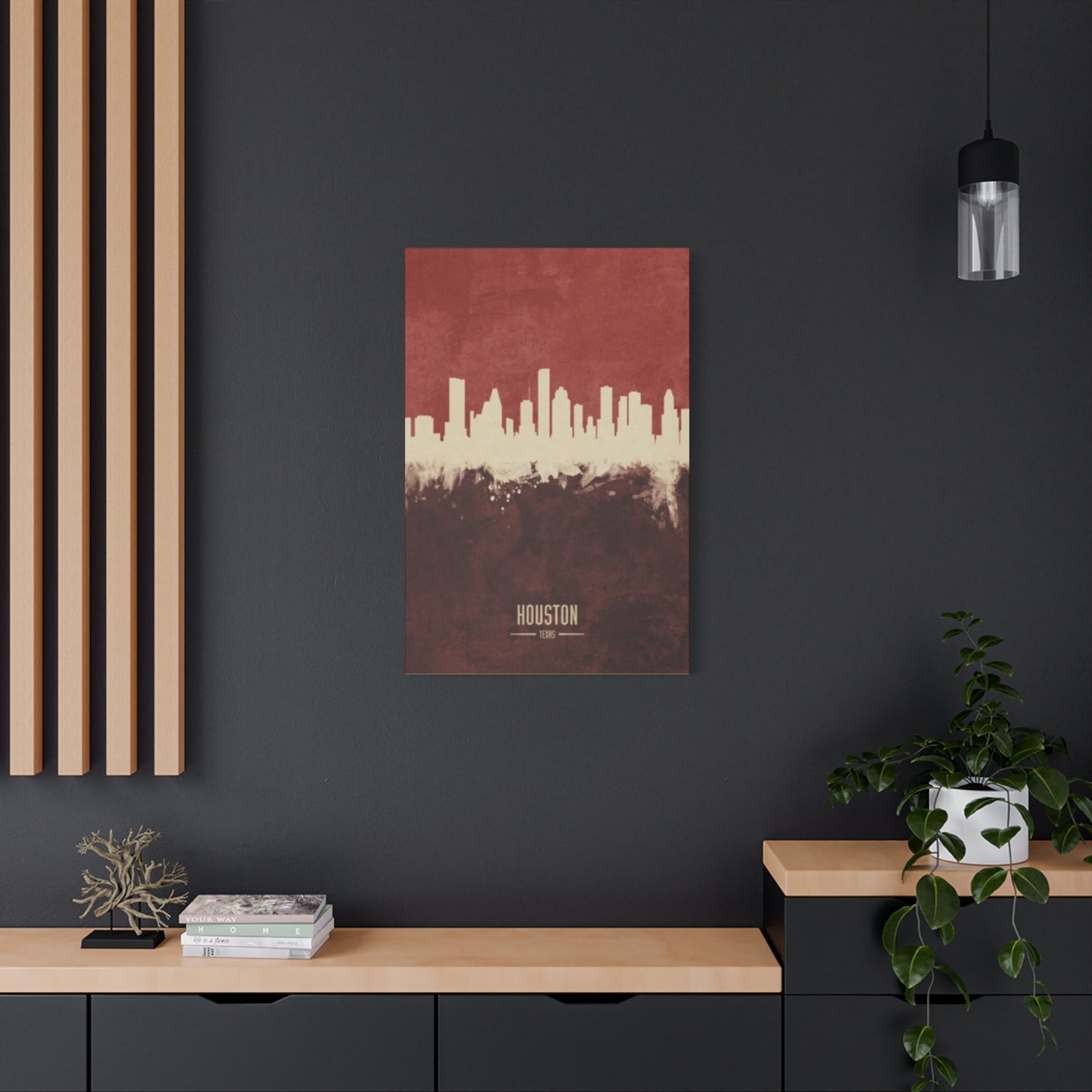 Charming Houston Skyline Painting Wall Art & Canvas Prints