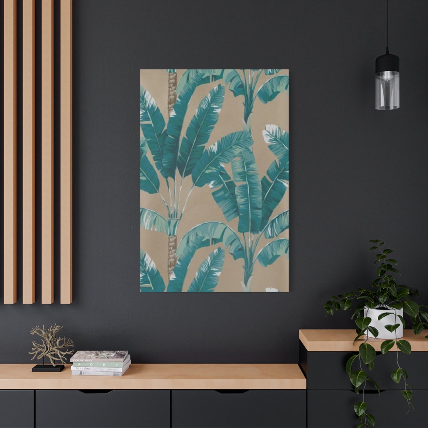 Negative Image Palm Tree Wall Art & Canvas Prints