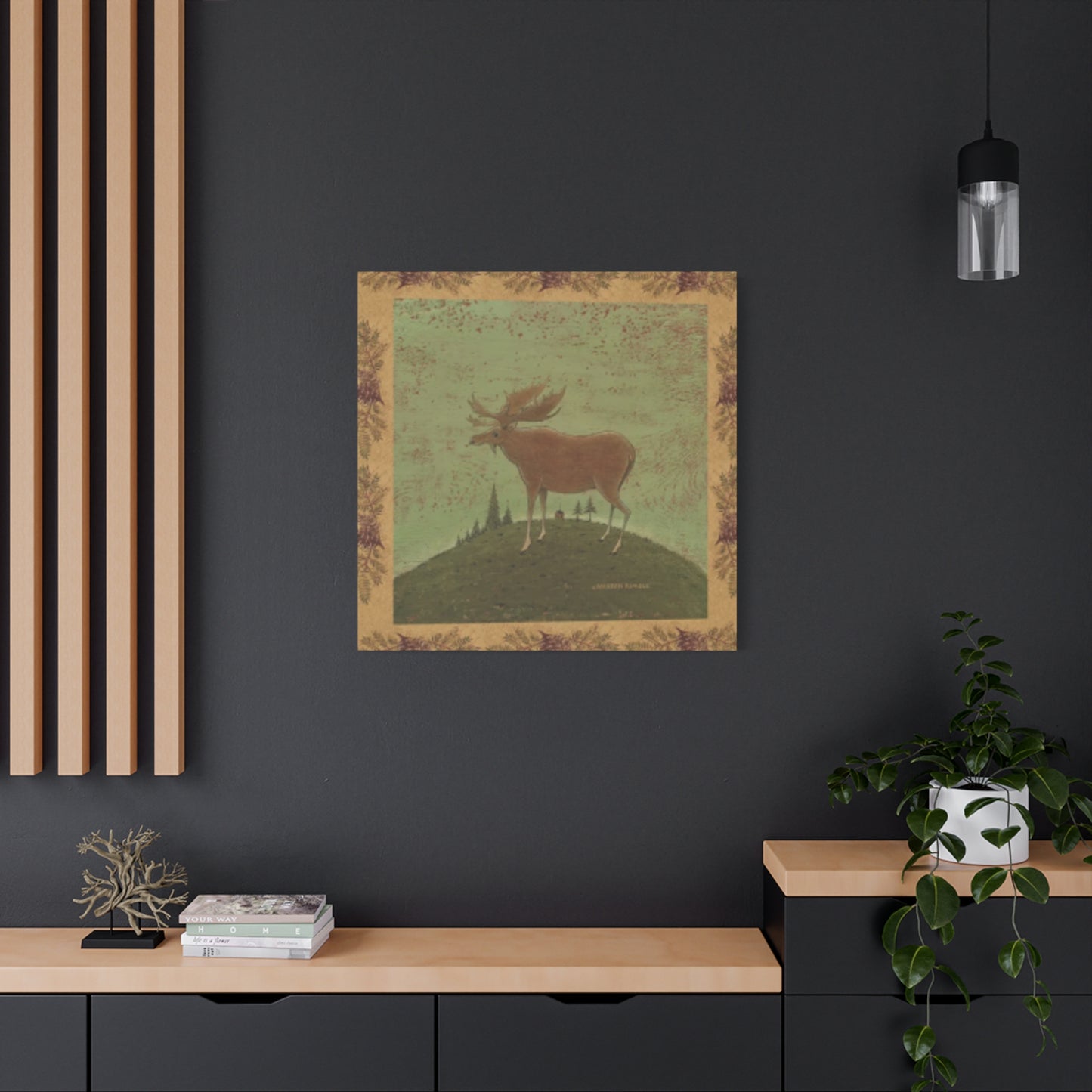 Reindeer Painting Poster Wall Art & Canvas Prints