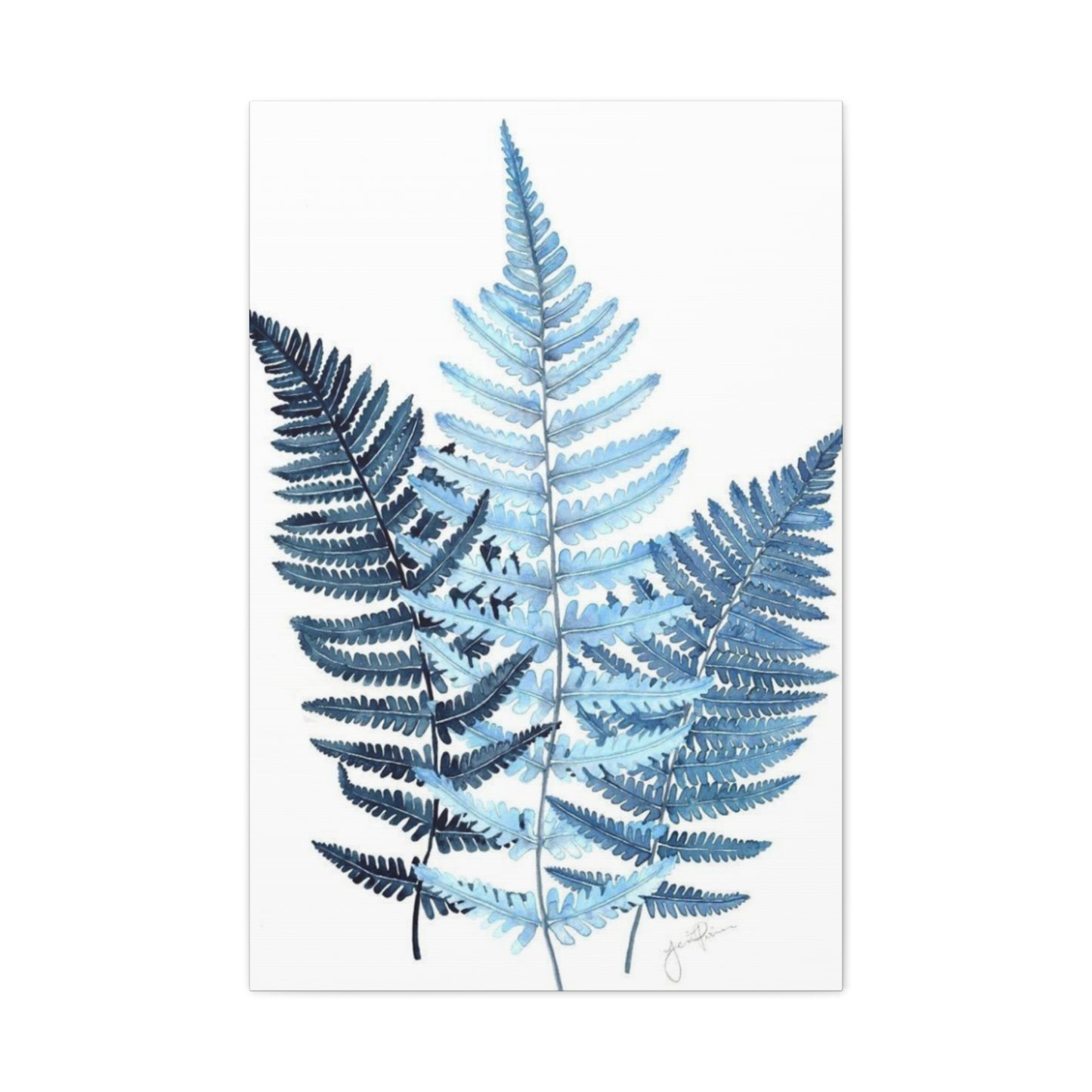 Blue Leaves Entryway Wall Art & Canvas Prints