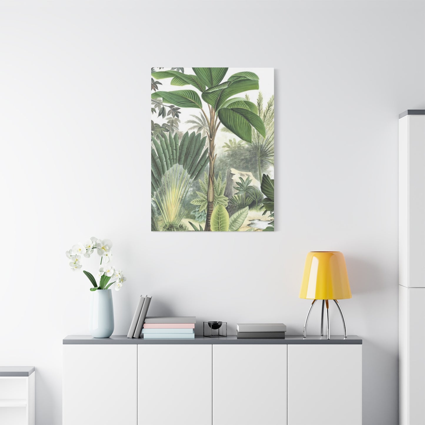 Palm Tree Green Leaves In Forest Wall Art & Canvas Prints