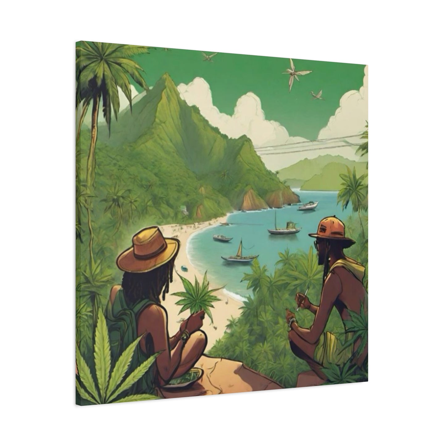 Cannabis Island Marijuana Wall Art & Canvas Prints