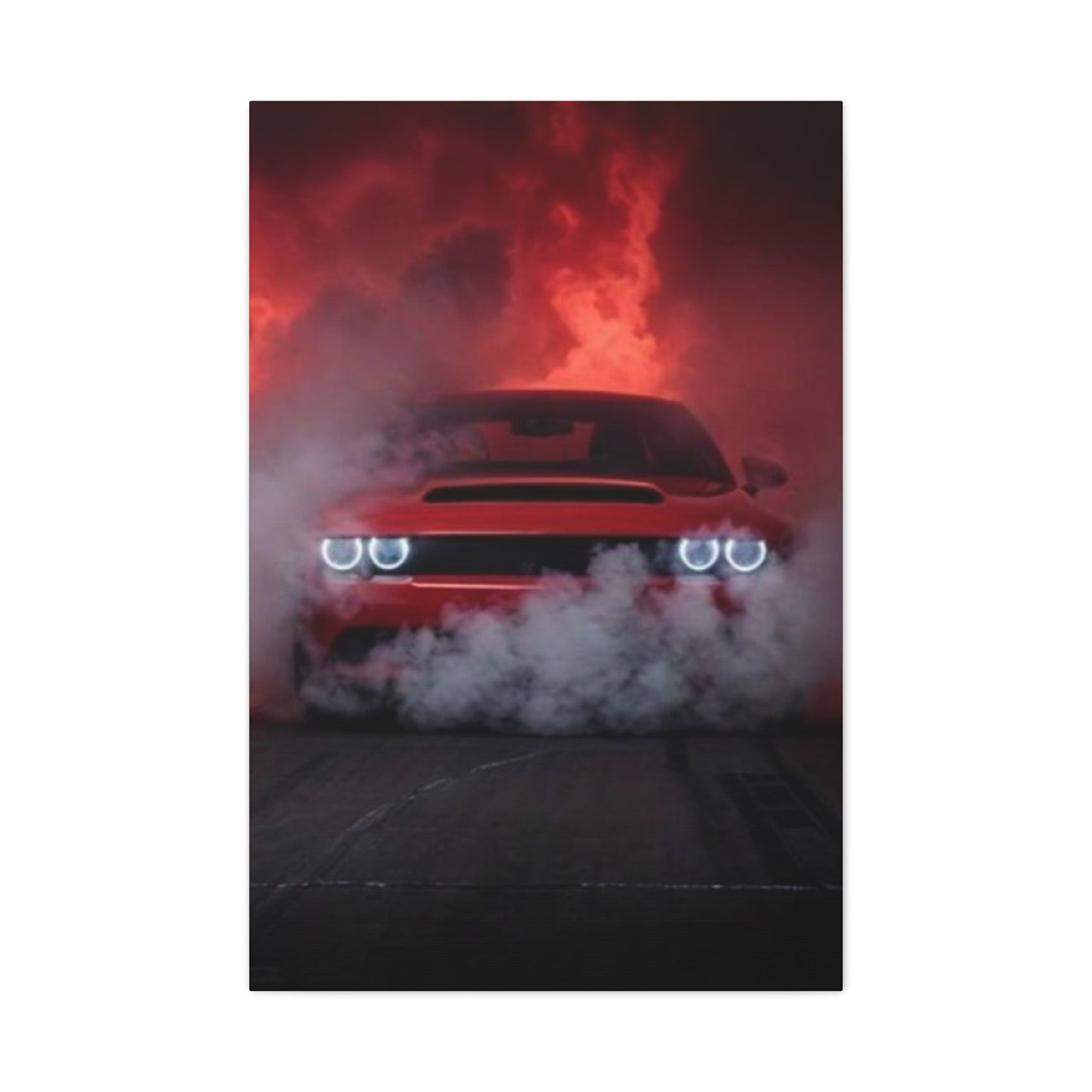 Hellcat Burnout Man Cave Decor Wall Art & Canvas Prints