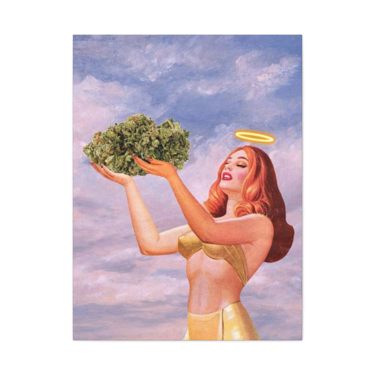 Angel With Joint Marijuana Wall Art & Canvas Prints