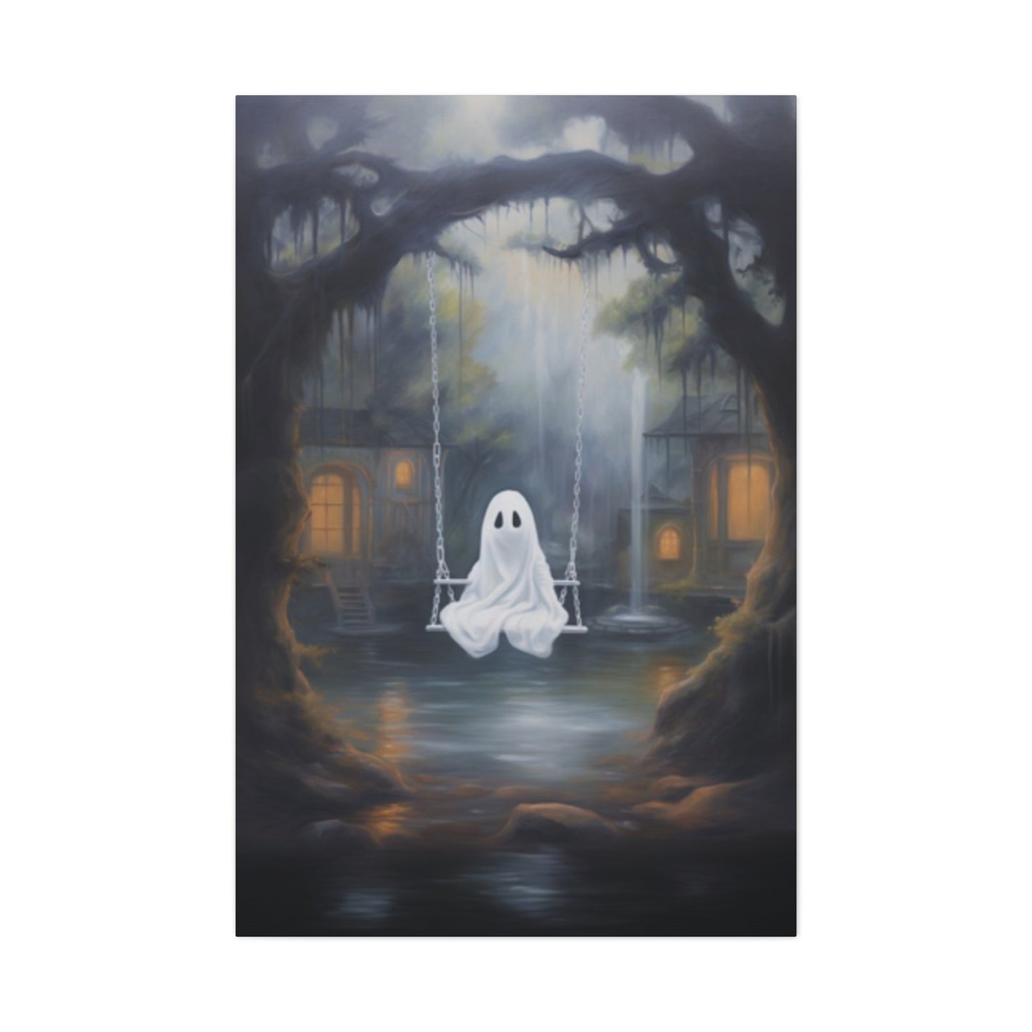 Halloween Scary Swing Painting Wall Art & Canvas Prints