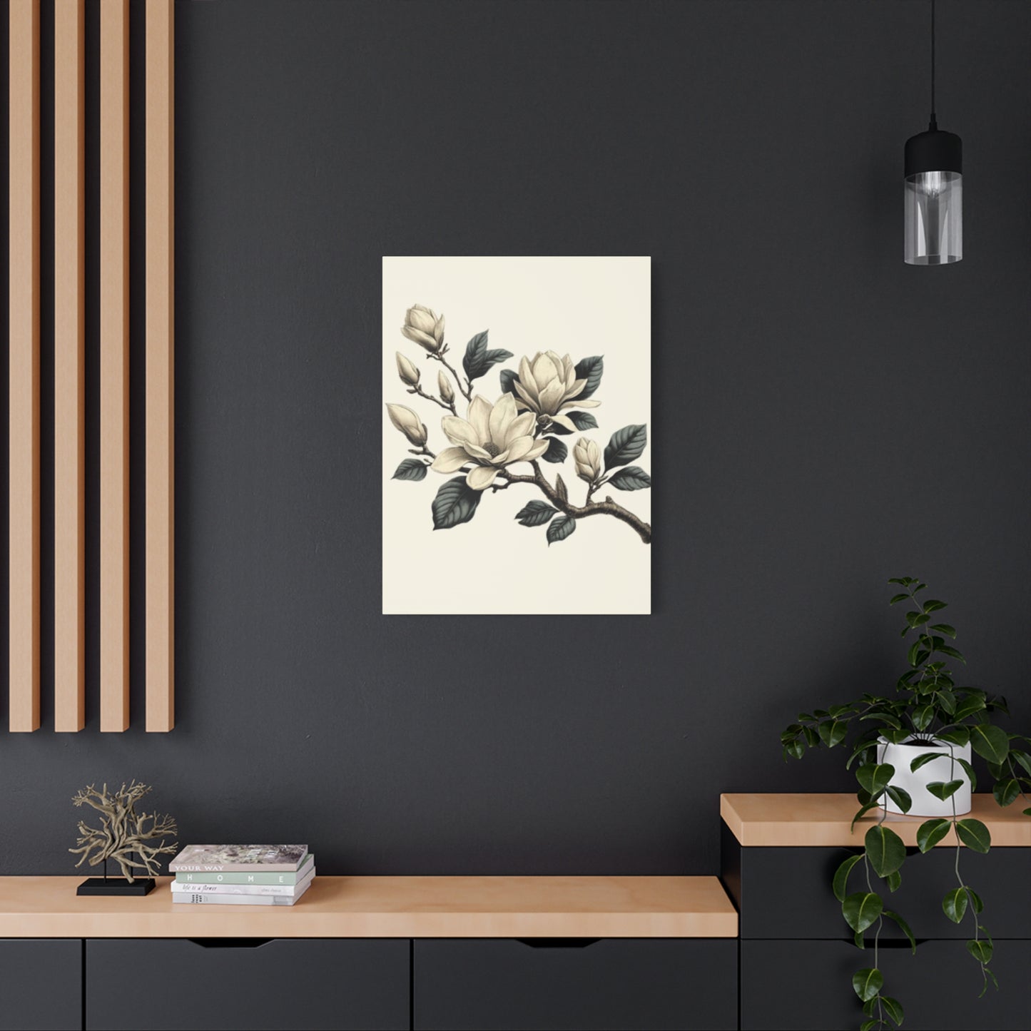 White Magnolia Flower Painting Wall Art & Canvas Prints