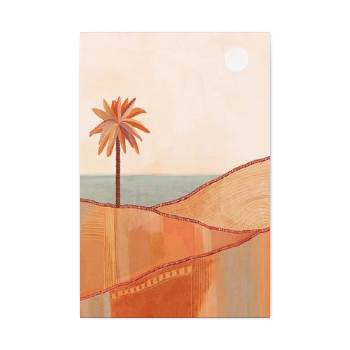 Brown Palm Tree In The Desert Wall Art & Canvas Prints