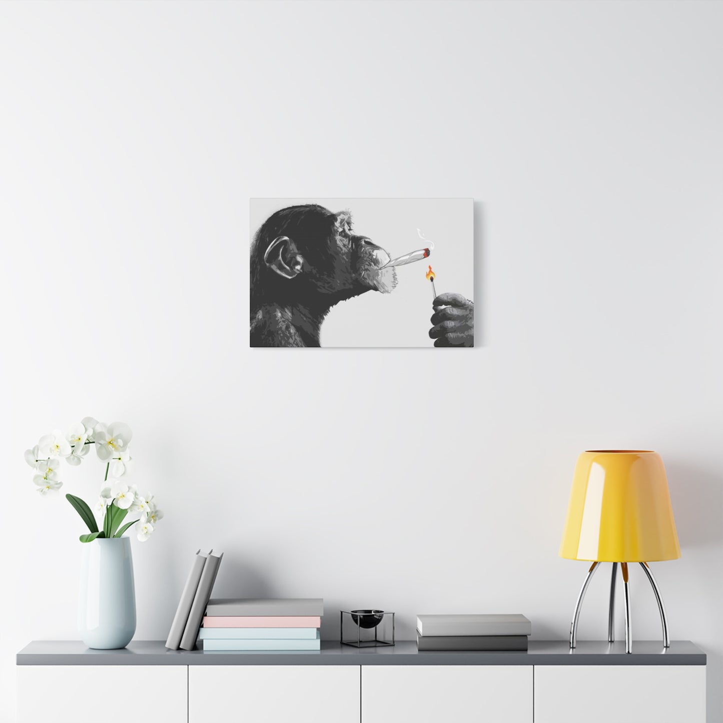 Chimpanzee Smoking Wall Art & Canvas Prints