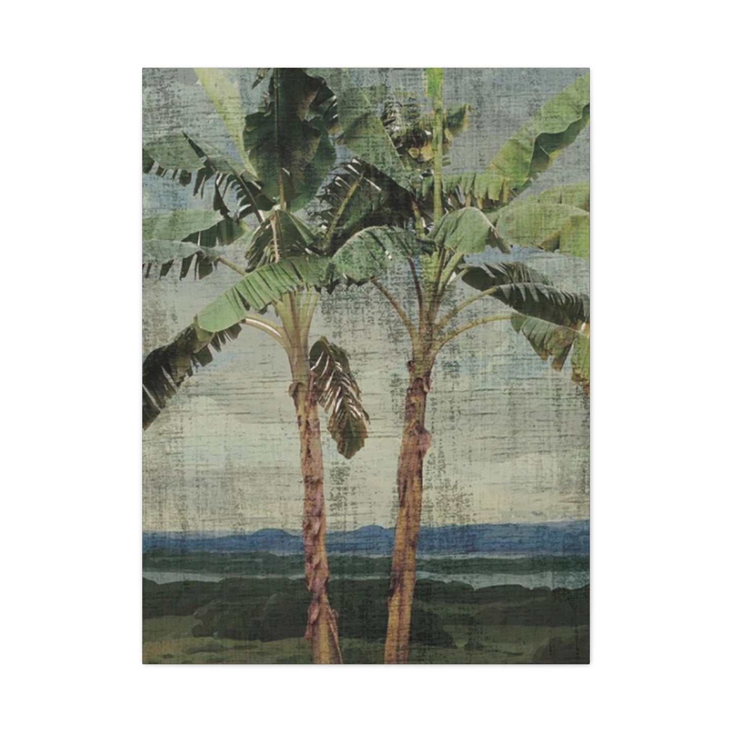 Two Palm Tree On The Beach Wall Art & Canvas Prints