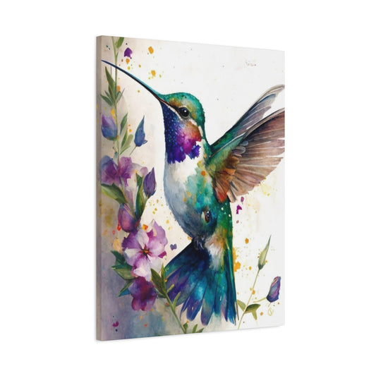 Colorful Humming Bird Painting Wall Art & Canvas Prints