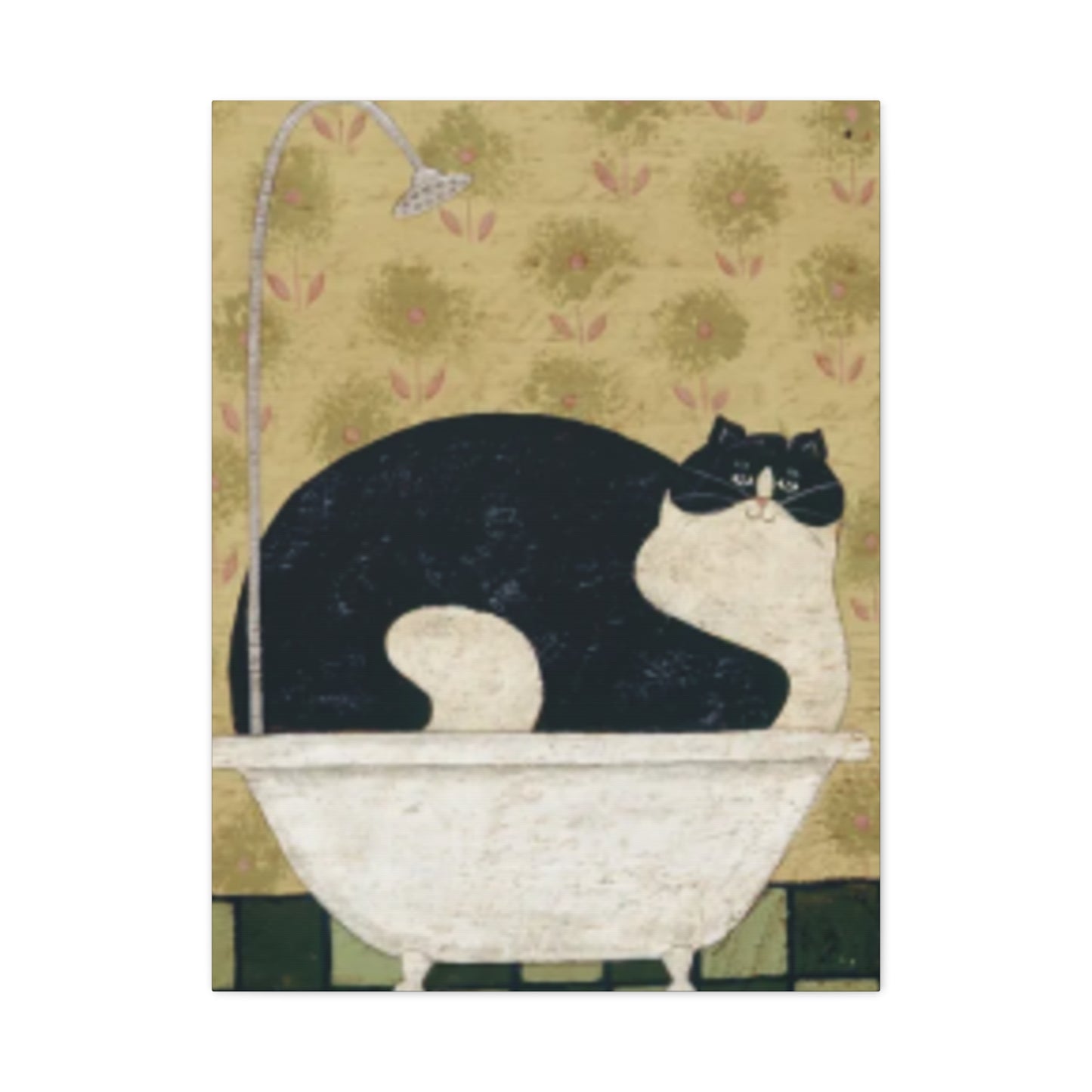 Fat Cat Taking A Bathe Kimble Warren Wall Art & Canvas Prints