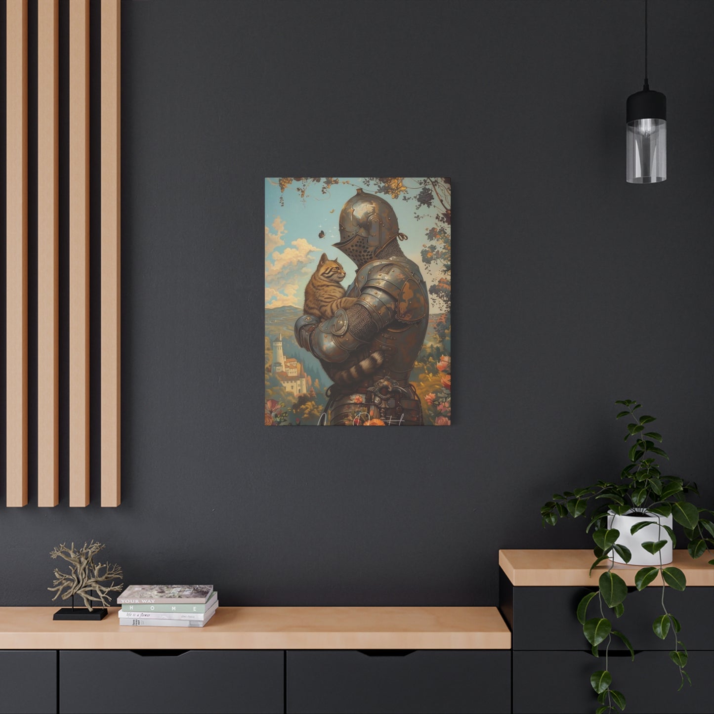 Warrior with Cat Wall Art & Canvas Prints