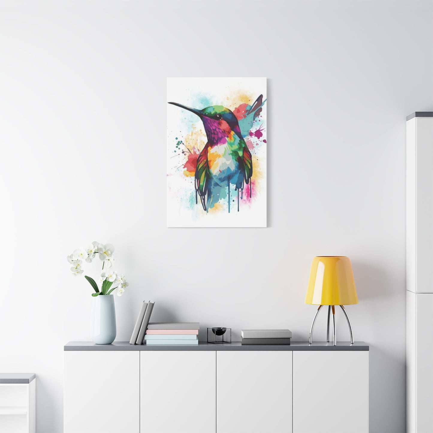 Colorful Humming Bird Painting Wall Art & Canvas Prints