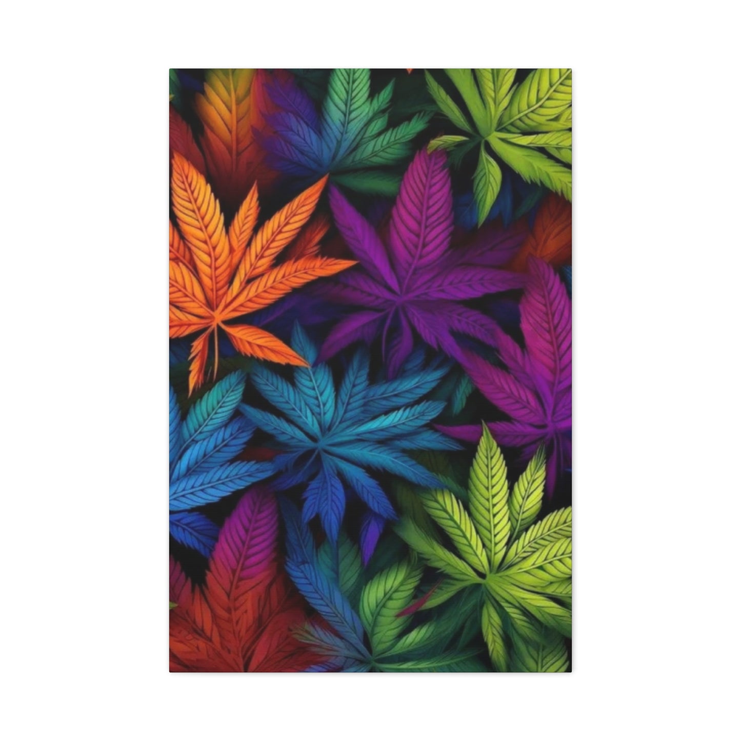 Colorful Cannabis Plant Marijuana Wall Art & Canvas Prints