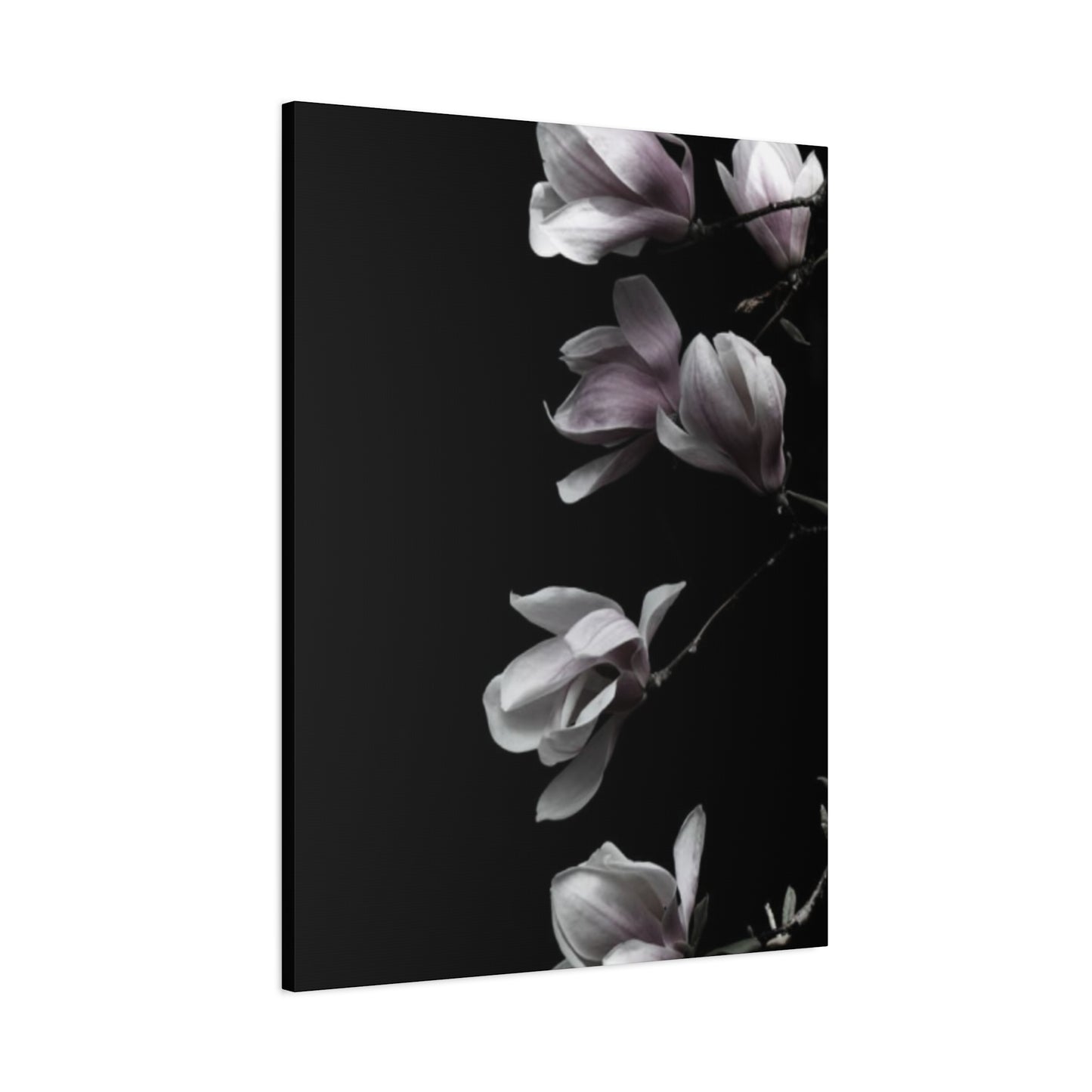 Pink Magnolia Flower with Painting Wall Art & Canvas Prints