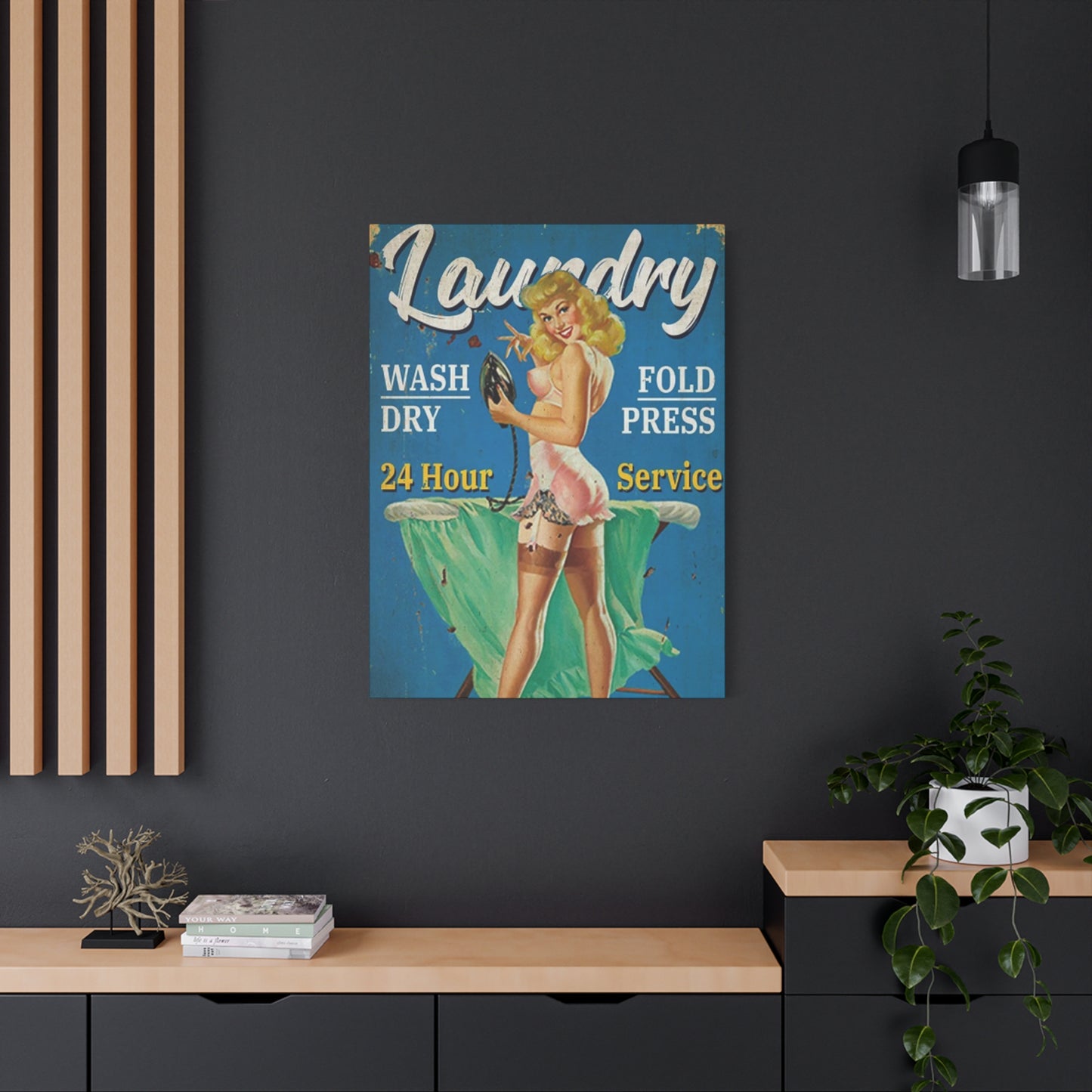 Advertisement Poster Laundry Wall Art & Canvas Prints